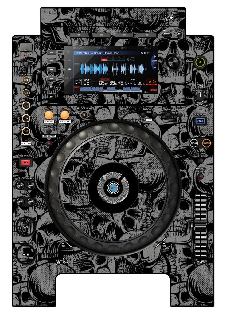 Pioneer DJ CDJ 900 NEXUS Skin Skull