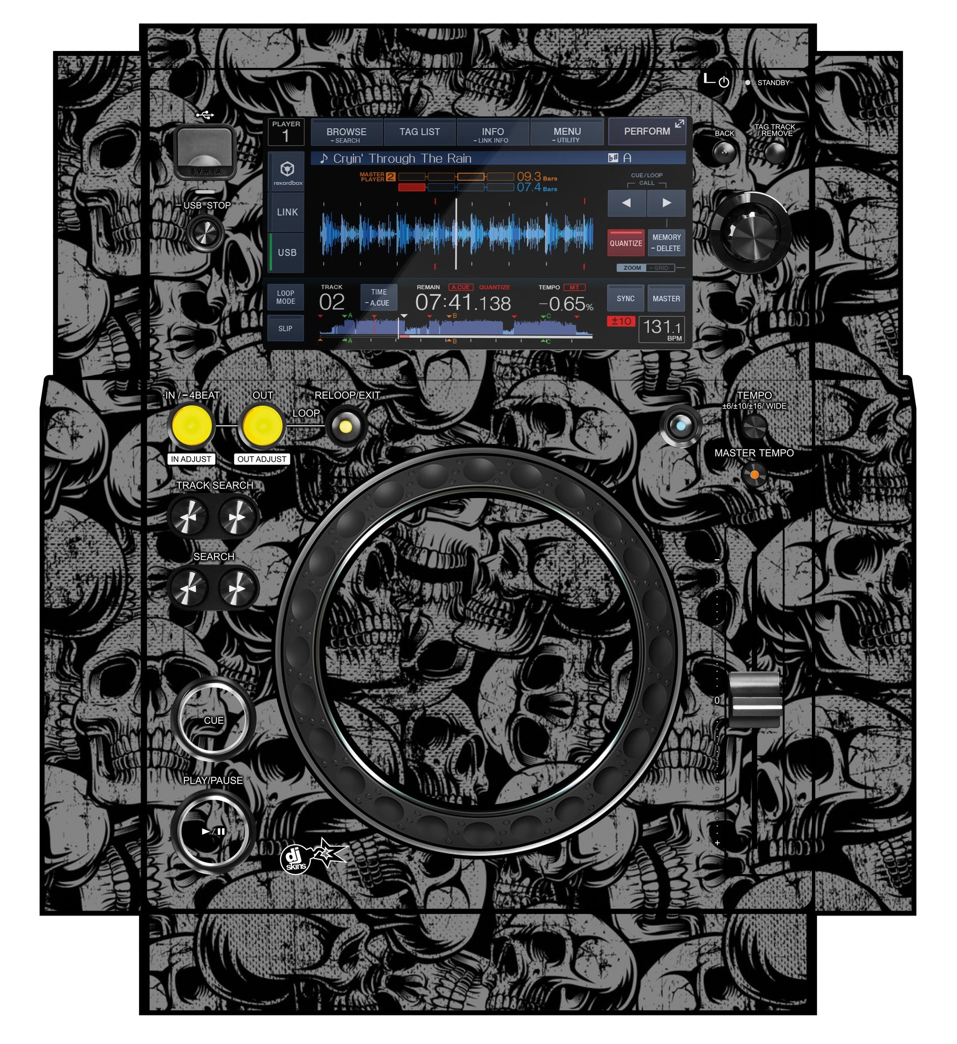 Pioneer DJ XDJ 700 Skin Skull