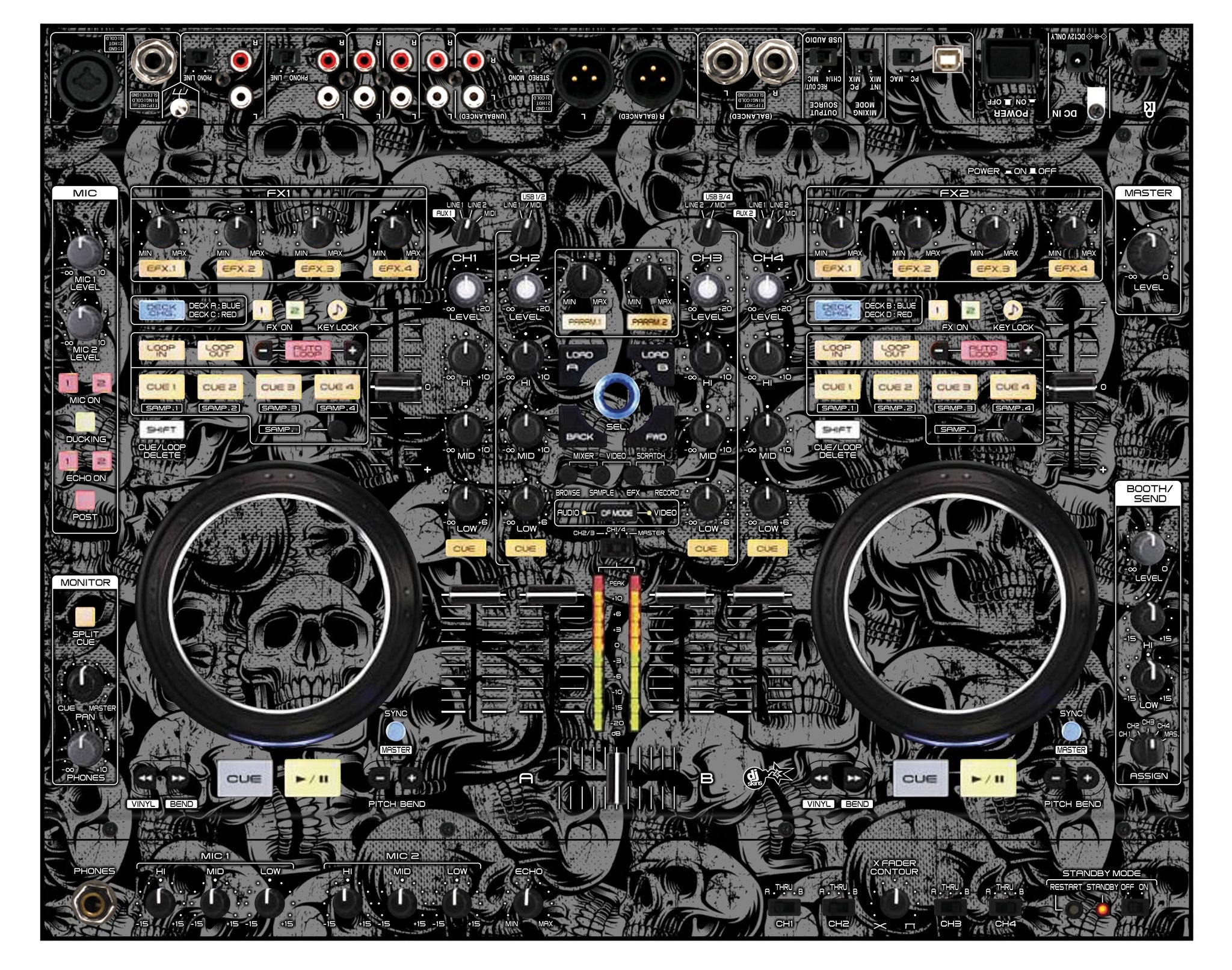 Denon DJ MC 6000 Skin Skull