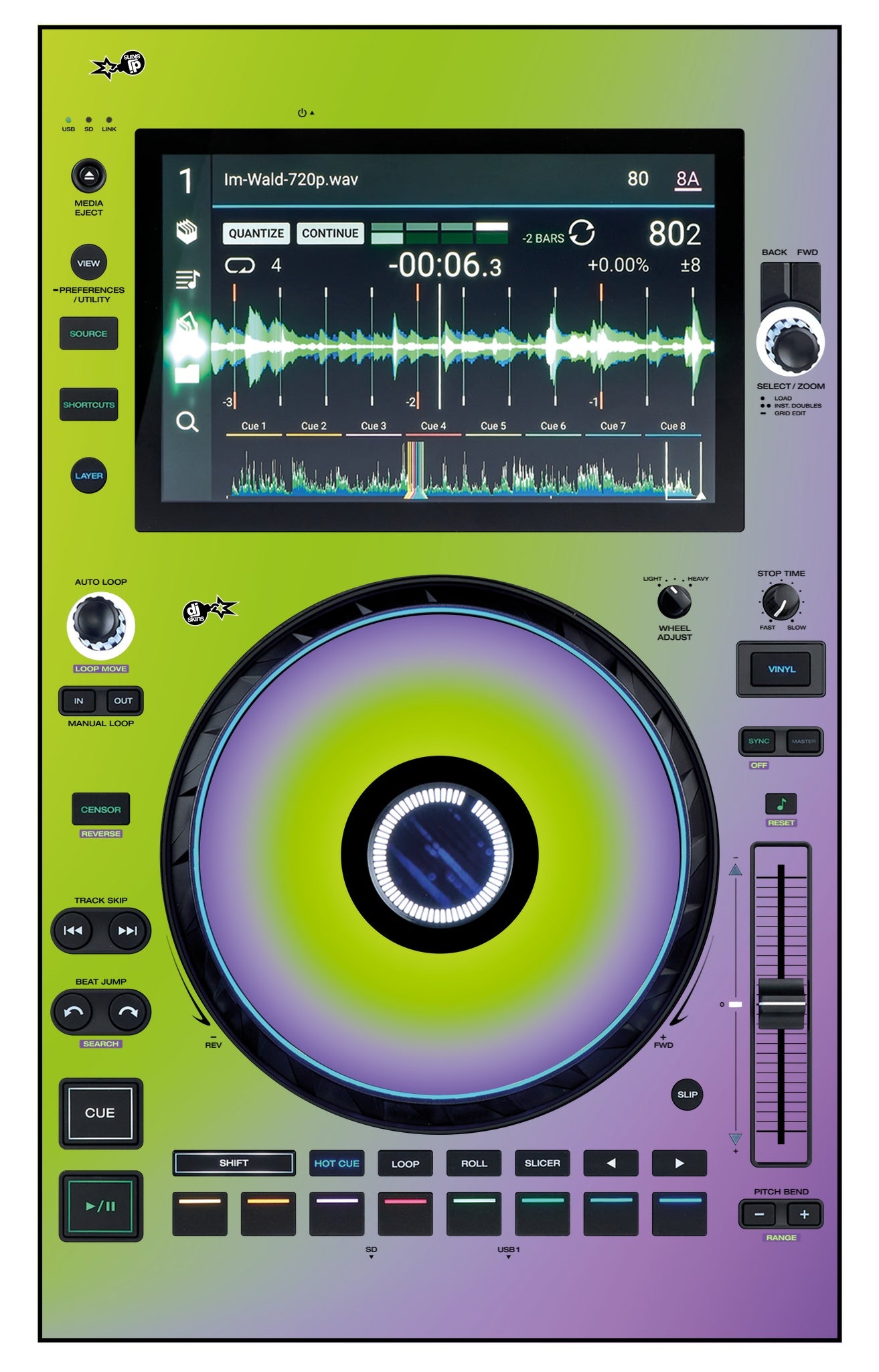 Denon DJ SC 6000 Skin Smooth Gradienter V1