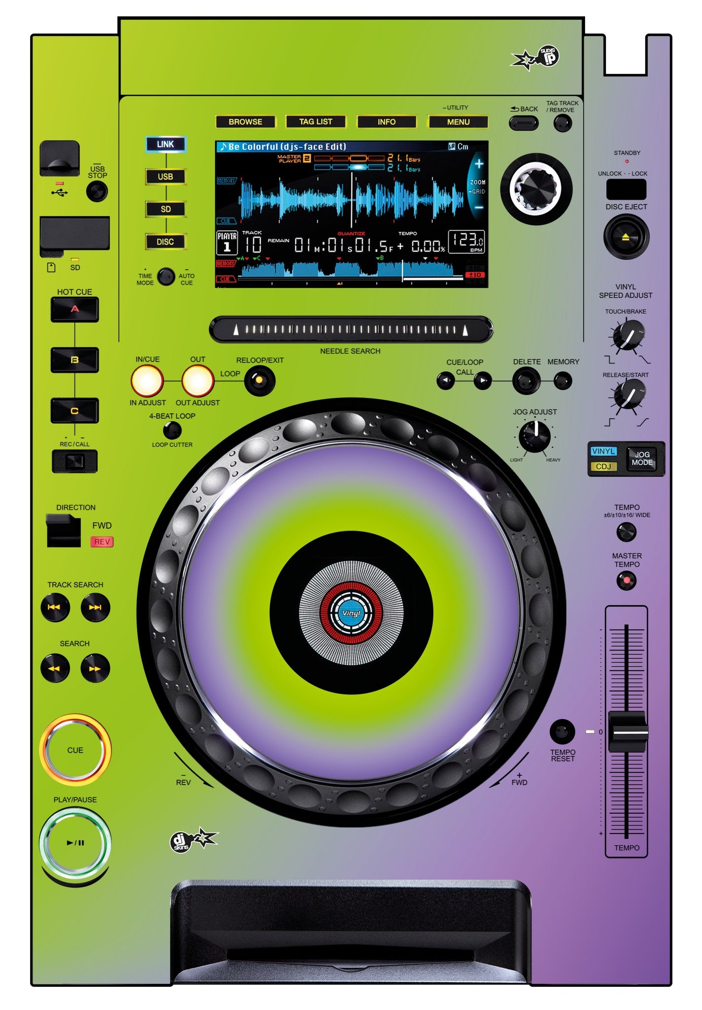 Pioneer DJ CDJ 2000 Skin Smooth Gradienter V1