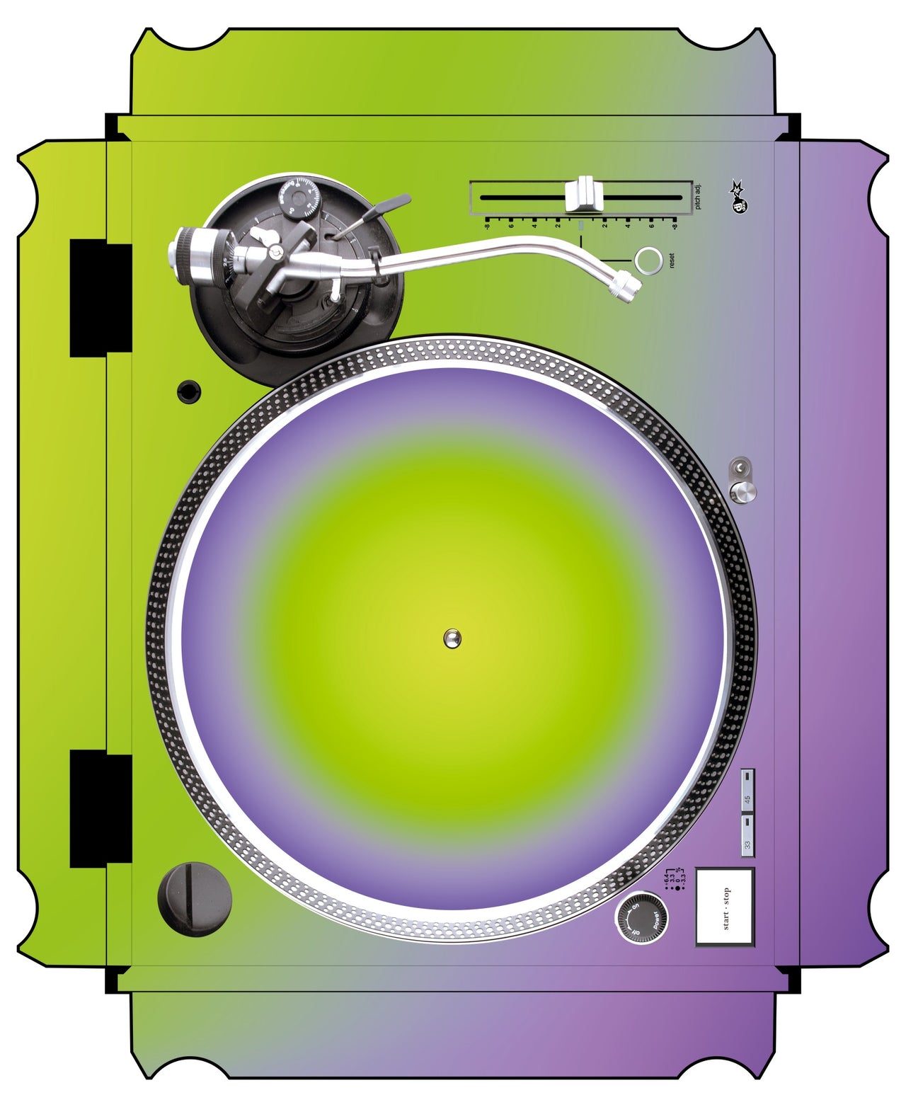 Technics 1200 / 1210 MK5 VERTICAL Skin Smooth Gradienter V1