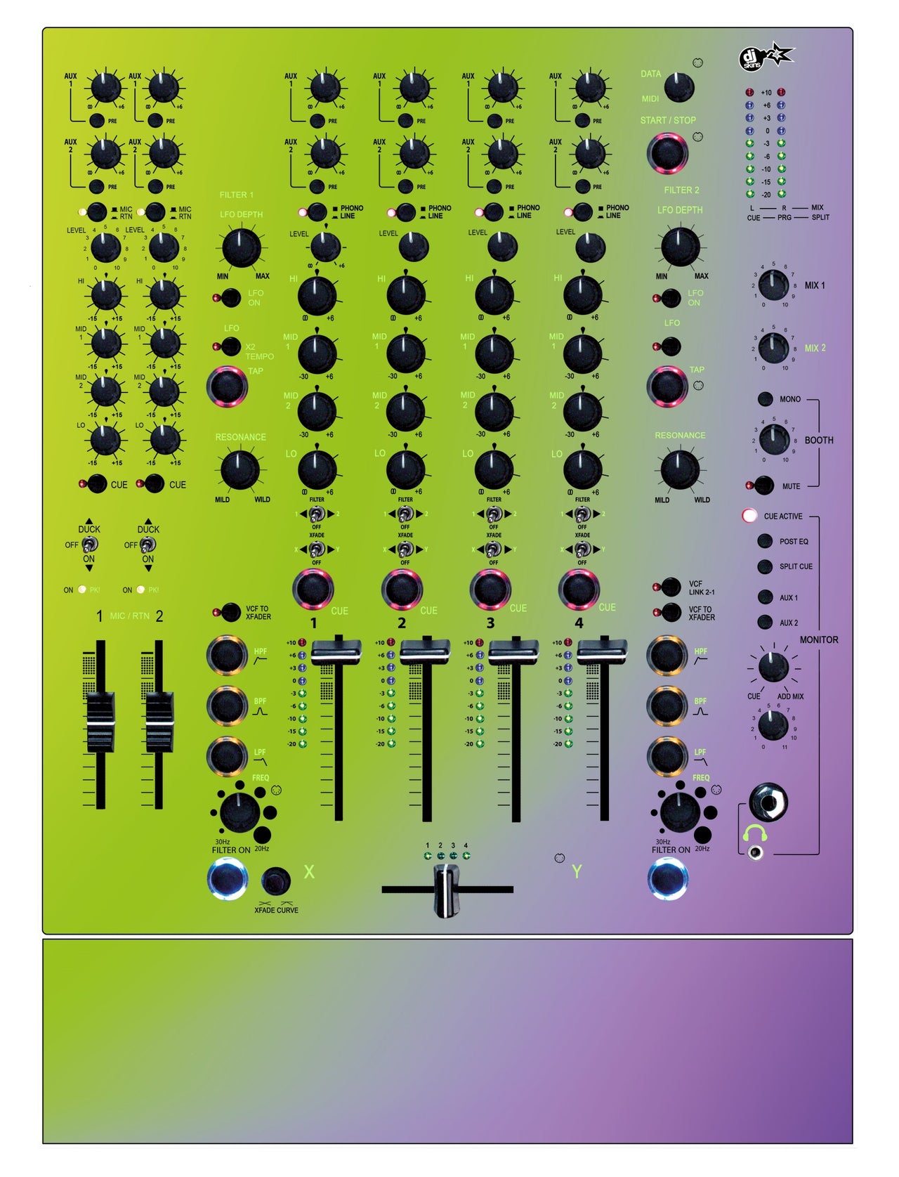 Allen and Heath XONE 92 Skin Smooth Gradienter V1
