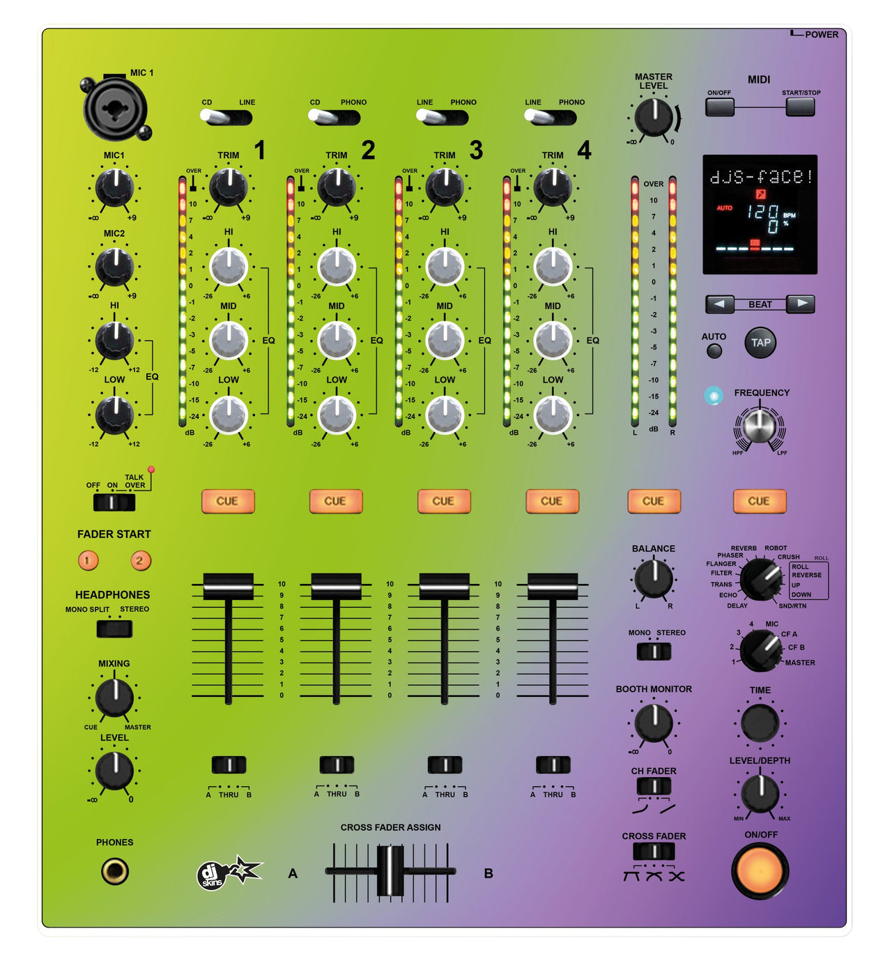 Pioneer DJ DJM 700 Skin Smooth Gradienter V1