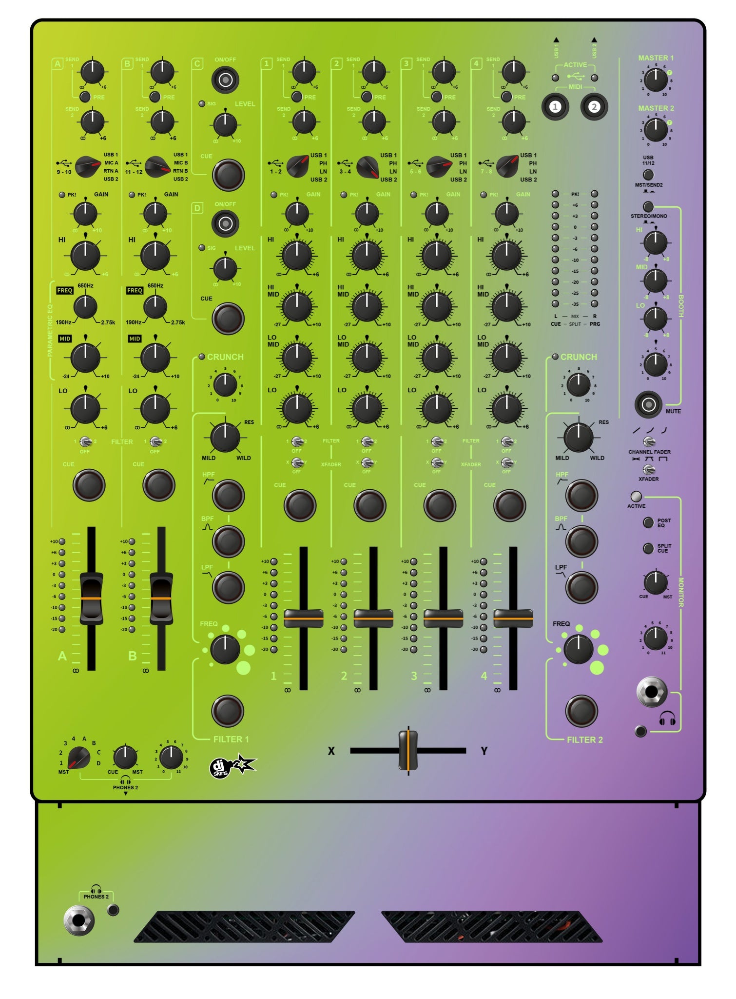 Allen and Heath XONE 96 Skin Smooth Gradienter V1