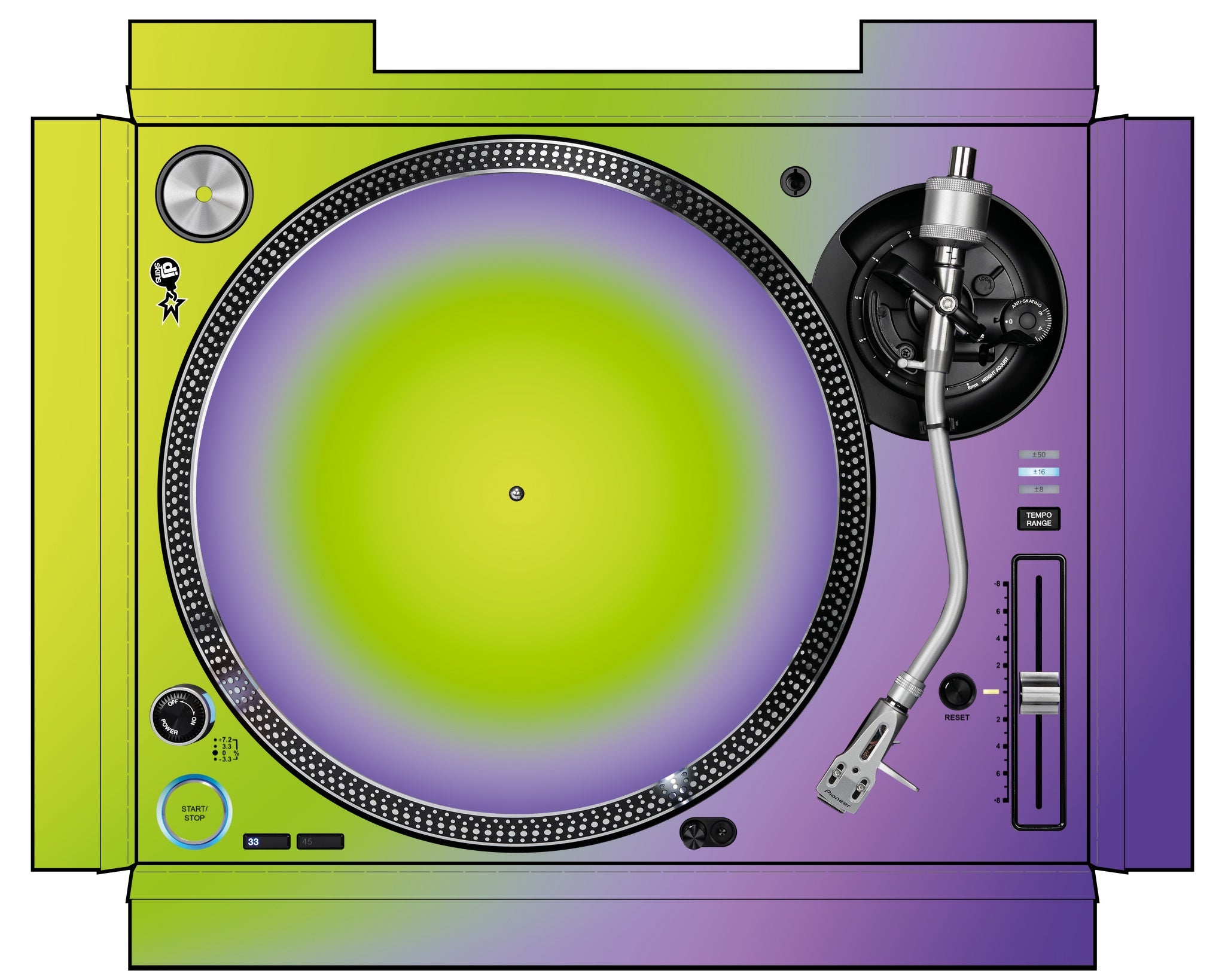 Pioneer DJ PLX 1000 Skin Smooth Gradienter V1