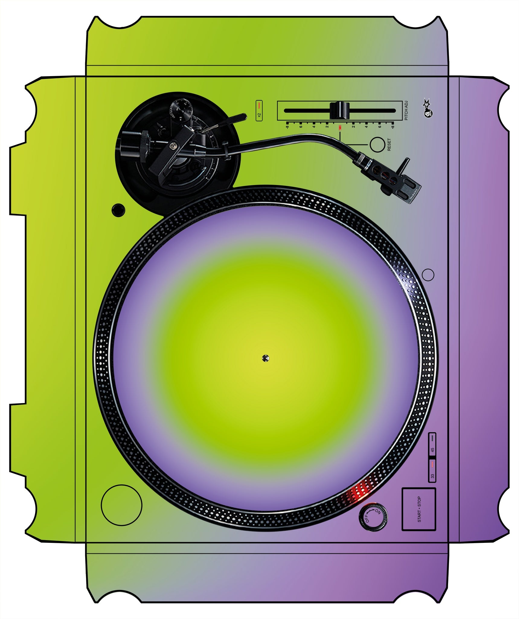 Technics 1200 / 1210 MK7 VERTICAL Skin Smooth Gradienter V1