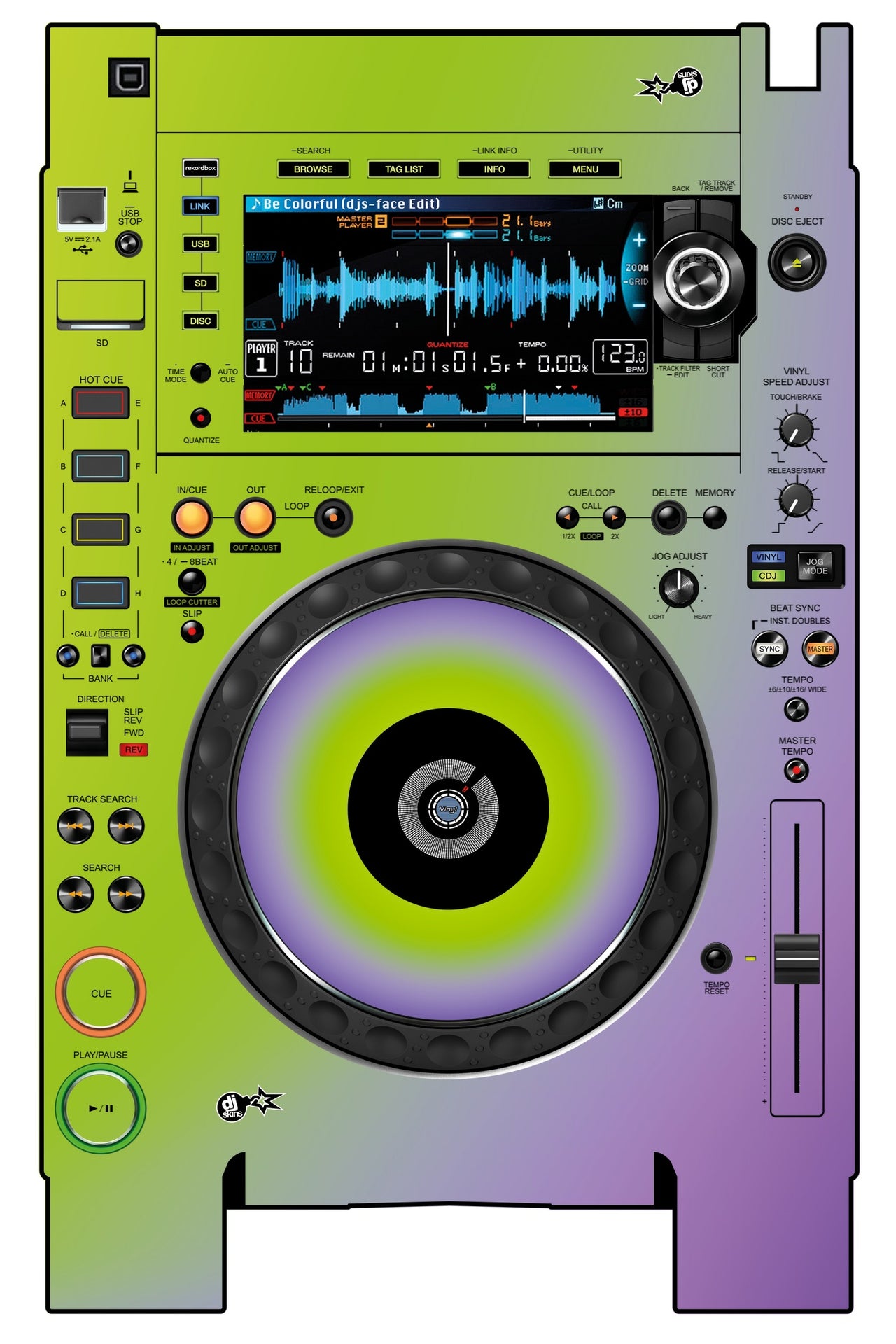 Pioneer DJ CDJ 2000 NEXUS 2 Skin Smooth Gradienter V1