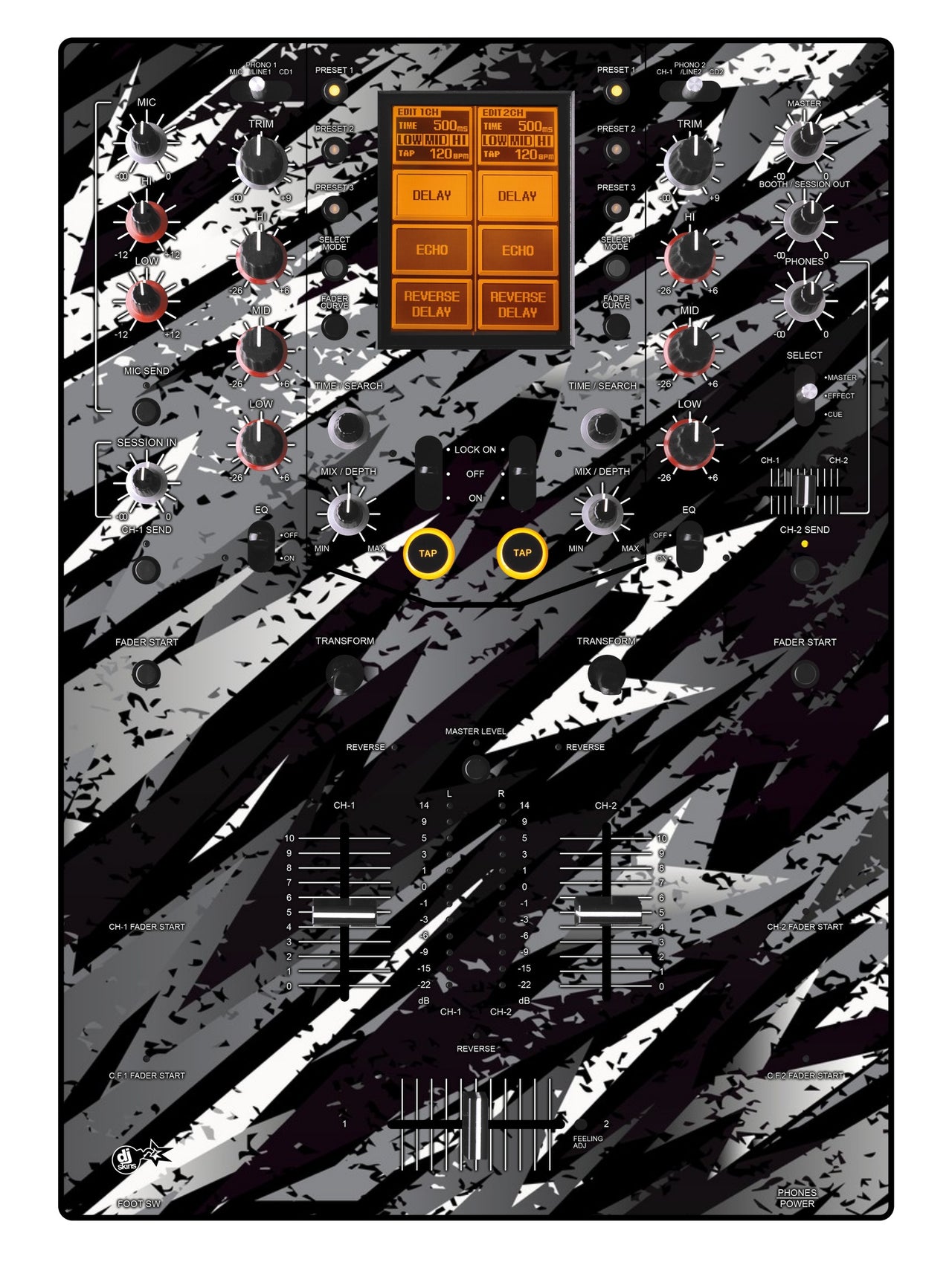 Pioneer DJ DJM 909 Skin Sparkasm Black