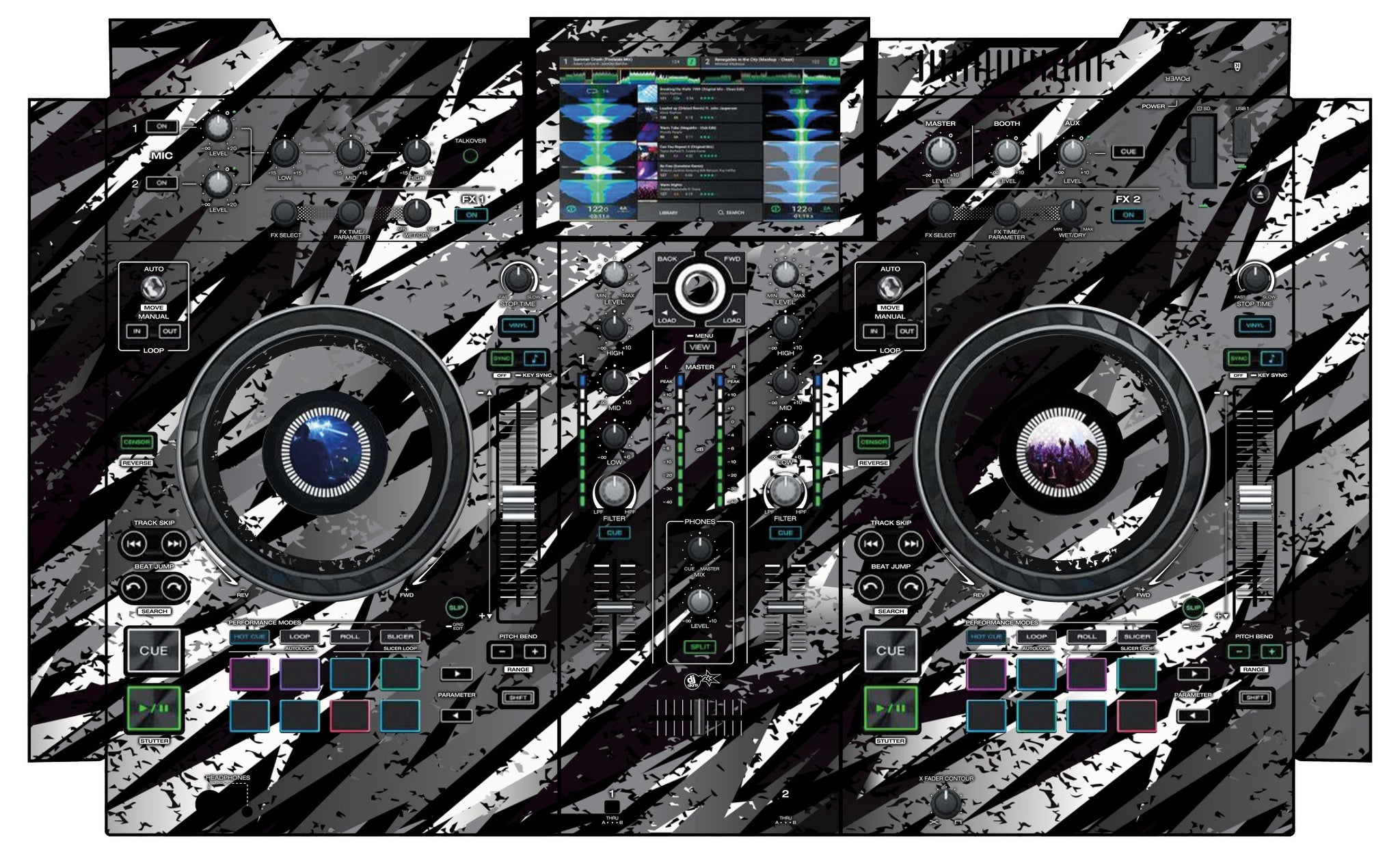 Denon DJ PRIME 2 Skin Sparkasm Black