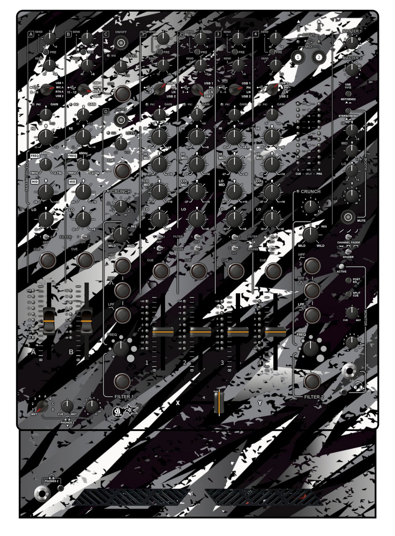 Allen and Heath XONE 96 Skin Sparkasm Black