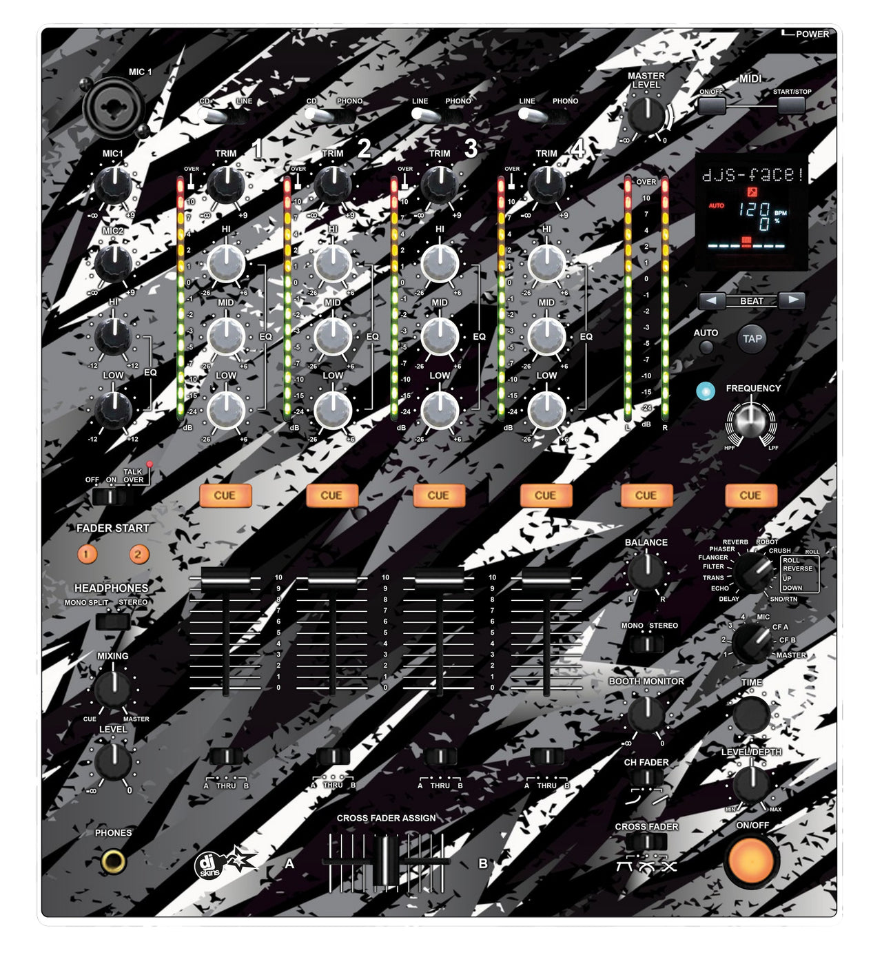Pioneer DJ DJM 700 Skin Sparkasm Black