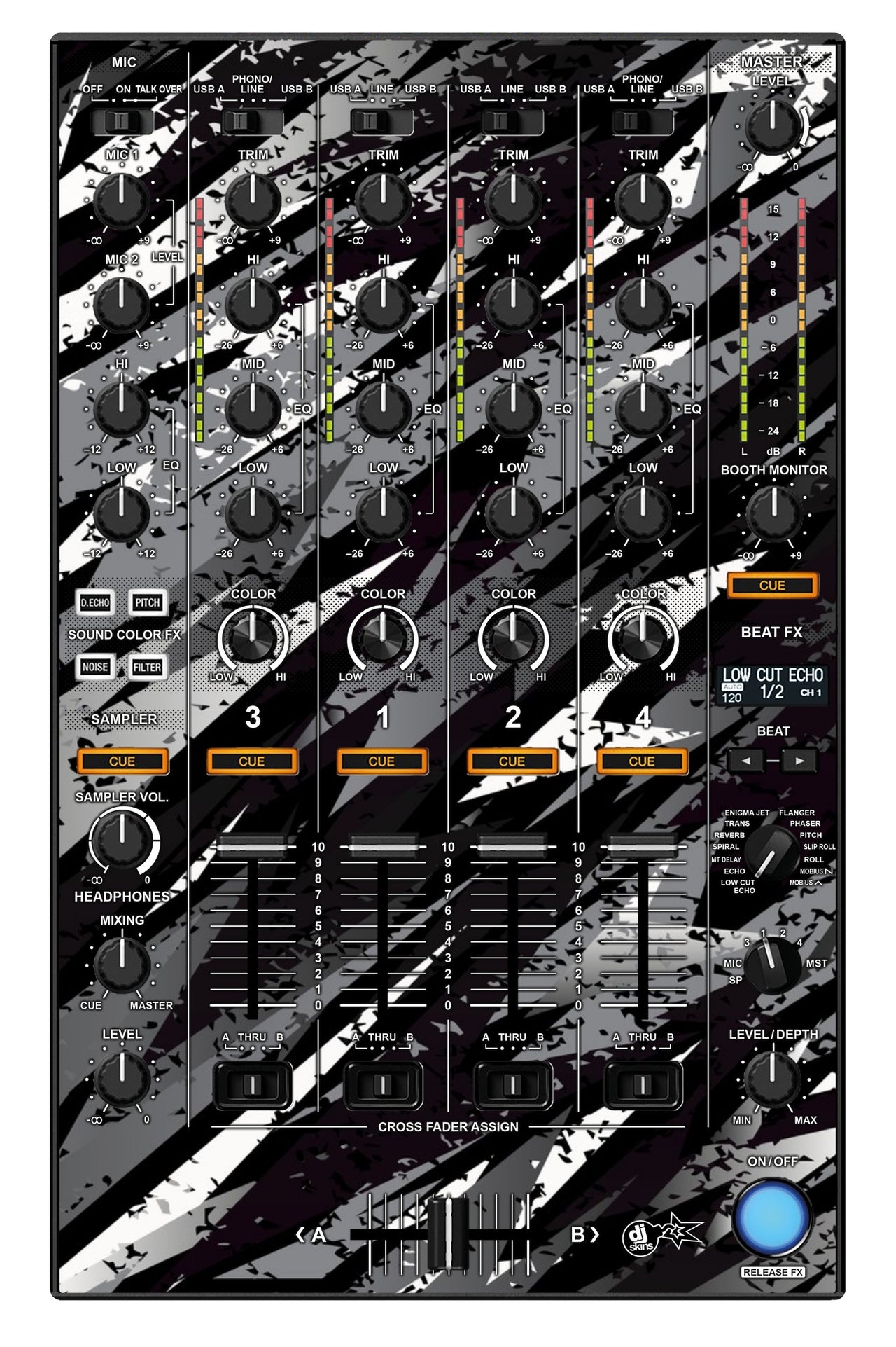 Pioneer DJ DDJ 1000 MIXER Skin Sparkasm Black