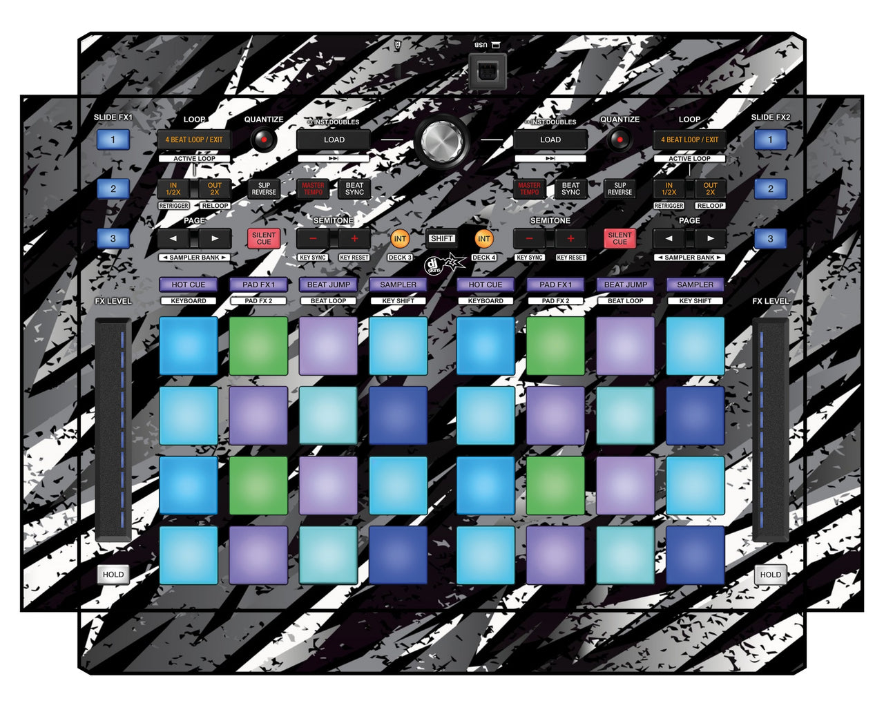 Pioneer DJ DDJ XP 1 Skin Sparkasm Black