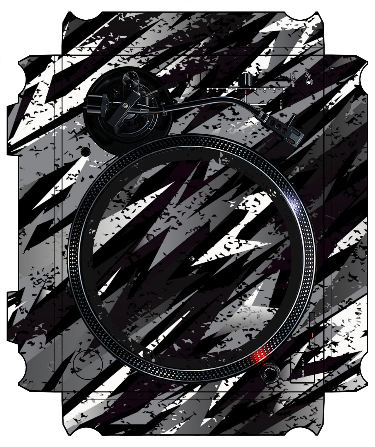Technics 1200 / 1210 MK7 VERTICAL Skin Sparkasm Black