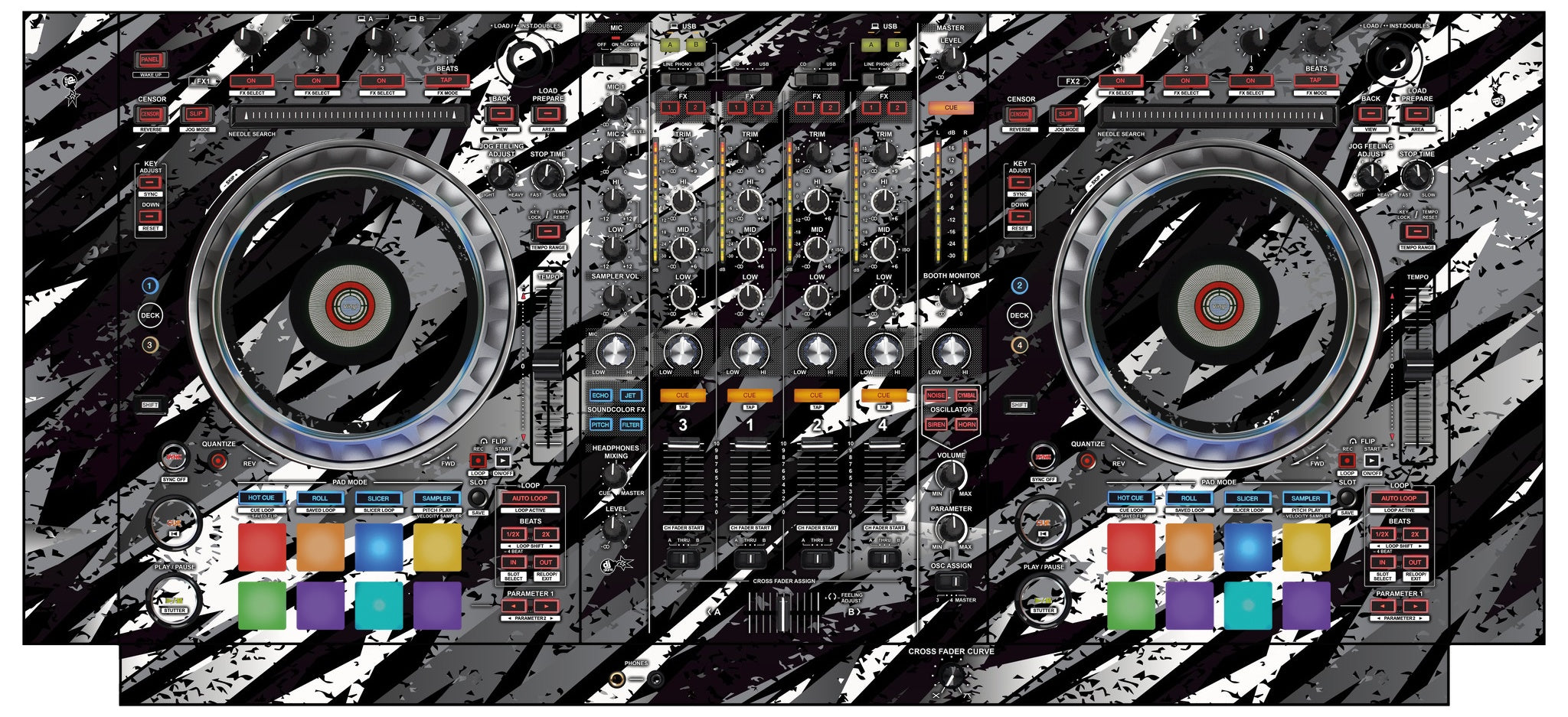 Pioneer DJ DDJ SZ 2 Skin Sparkasm Black