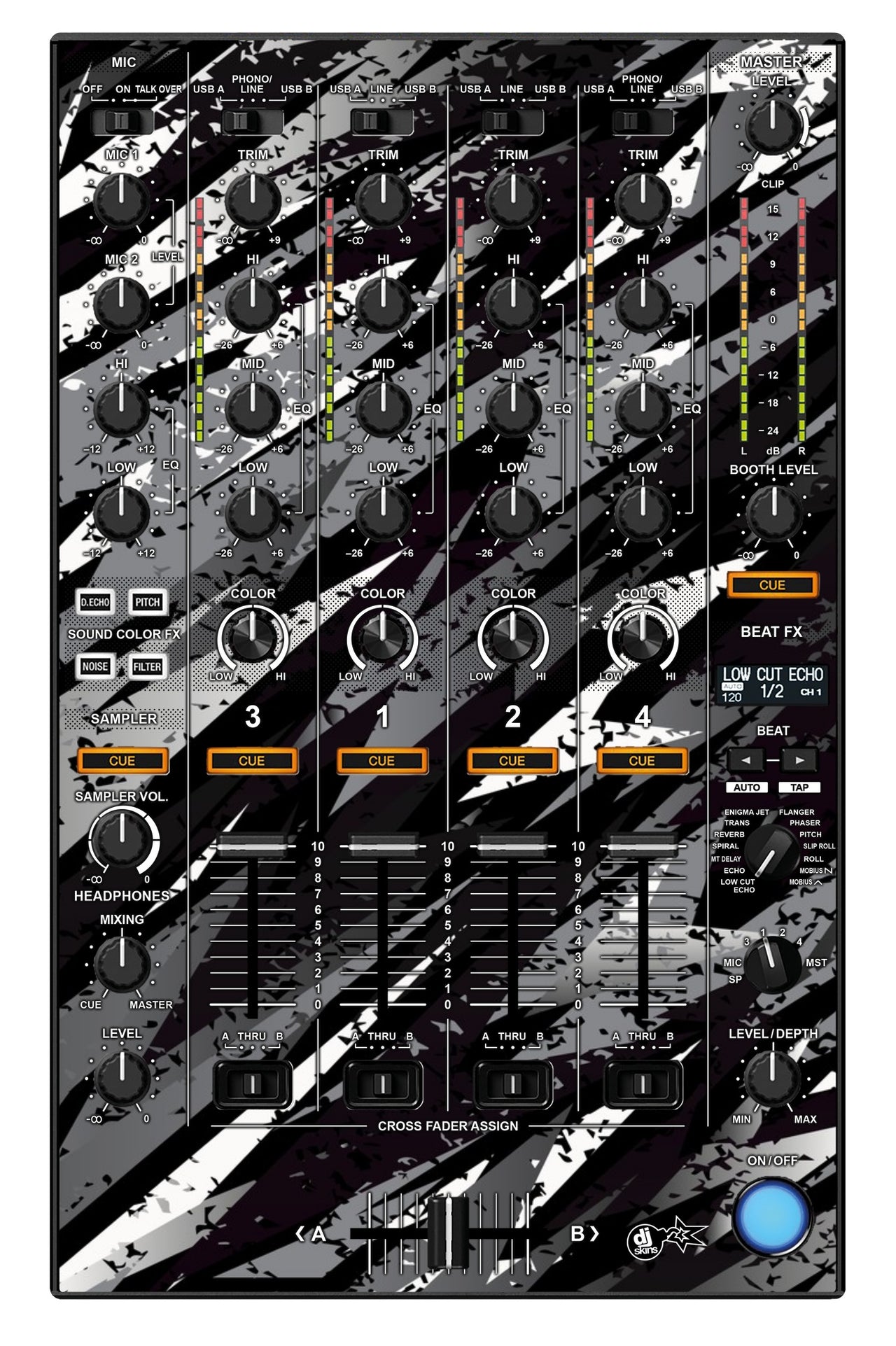 Pioneer DJ DDJ 1000 SRT MIXER Skin Sparkasm Black