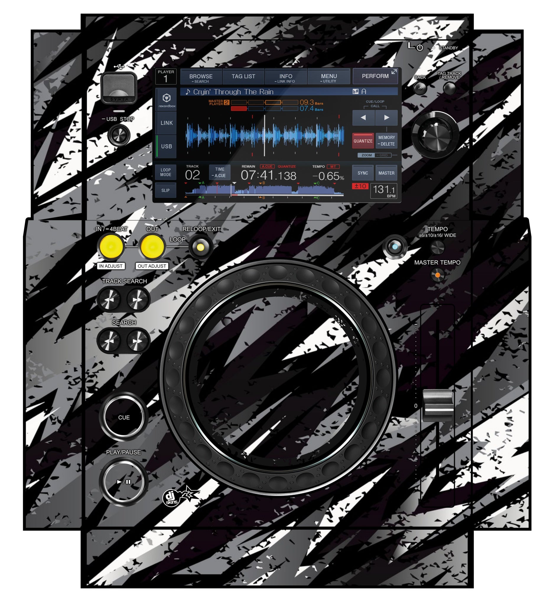 Pioneer DJ XDJ 700 Skin Sparkasm Black