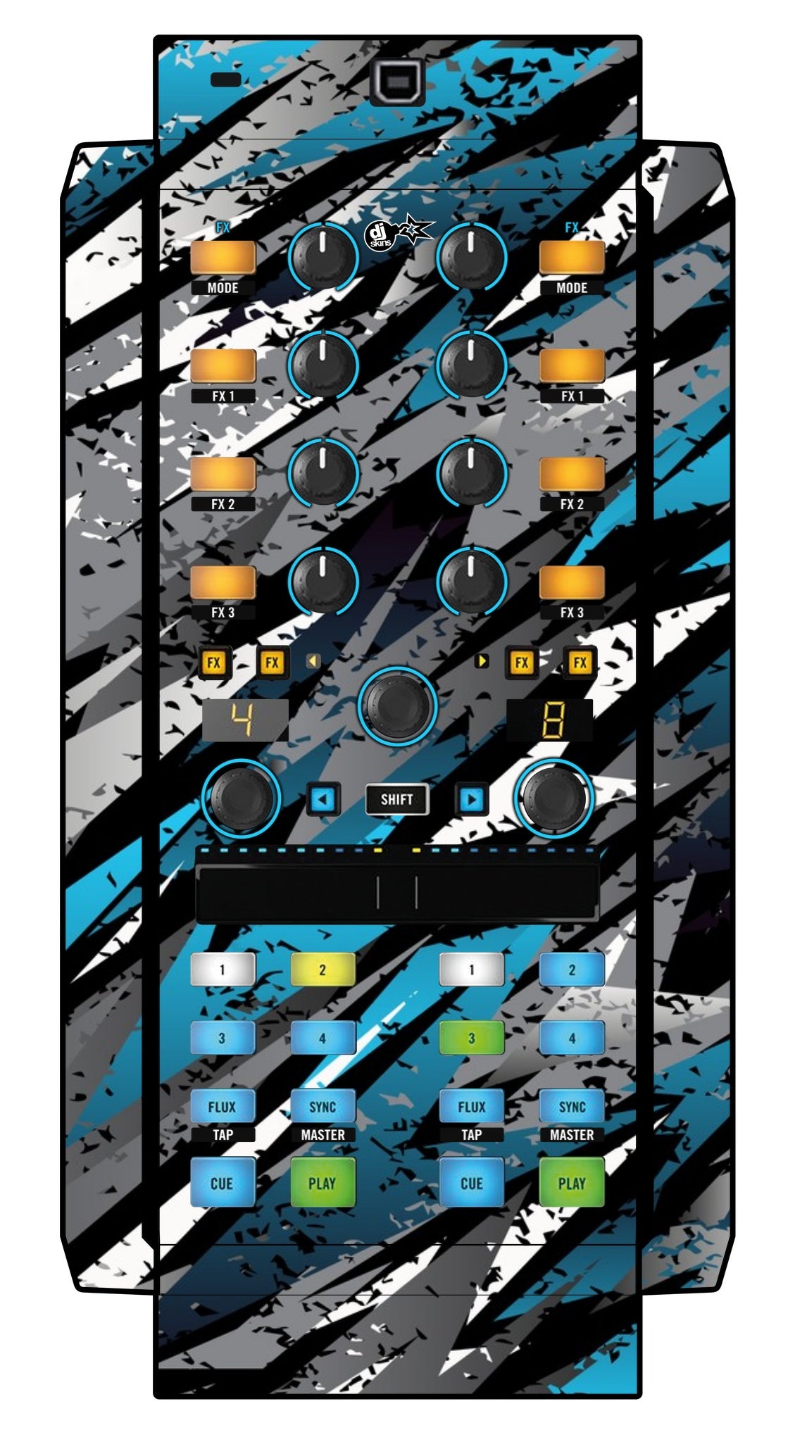 Native Instruments X1 MK2 Skin Sparkasm Blue Light