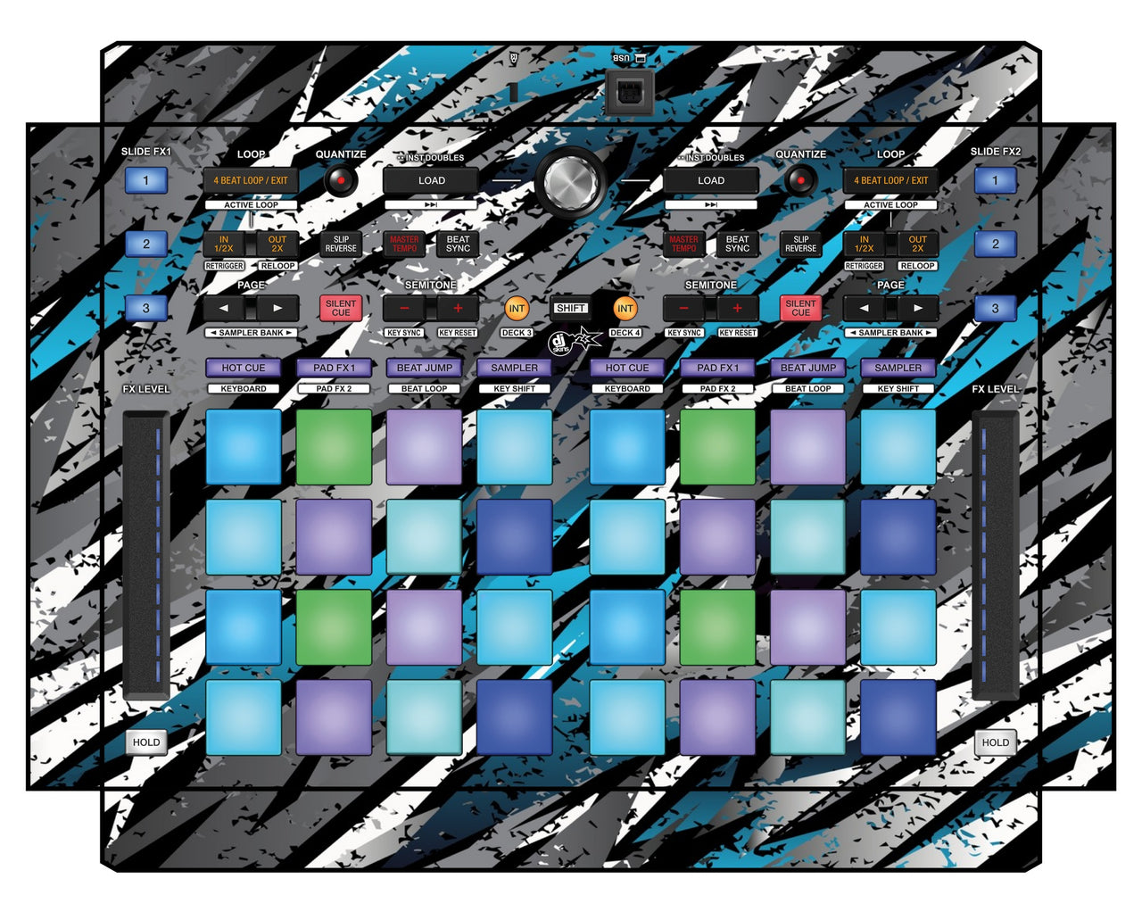 Pioneer DJ DDJ XP 1 Skin Sparkasm Blue Light