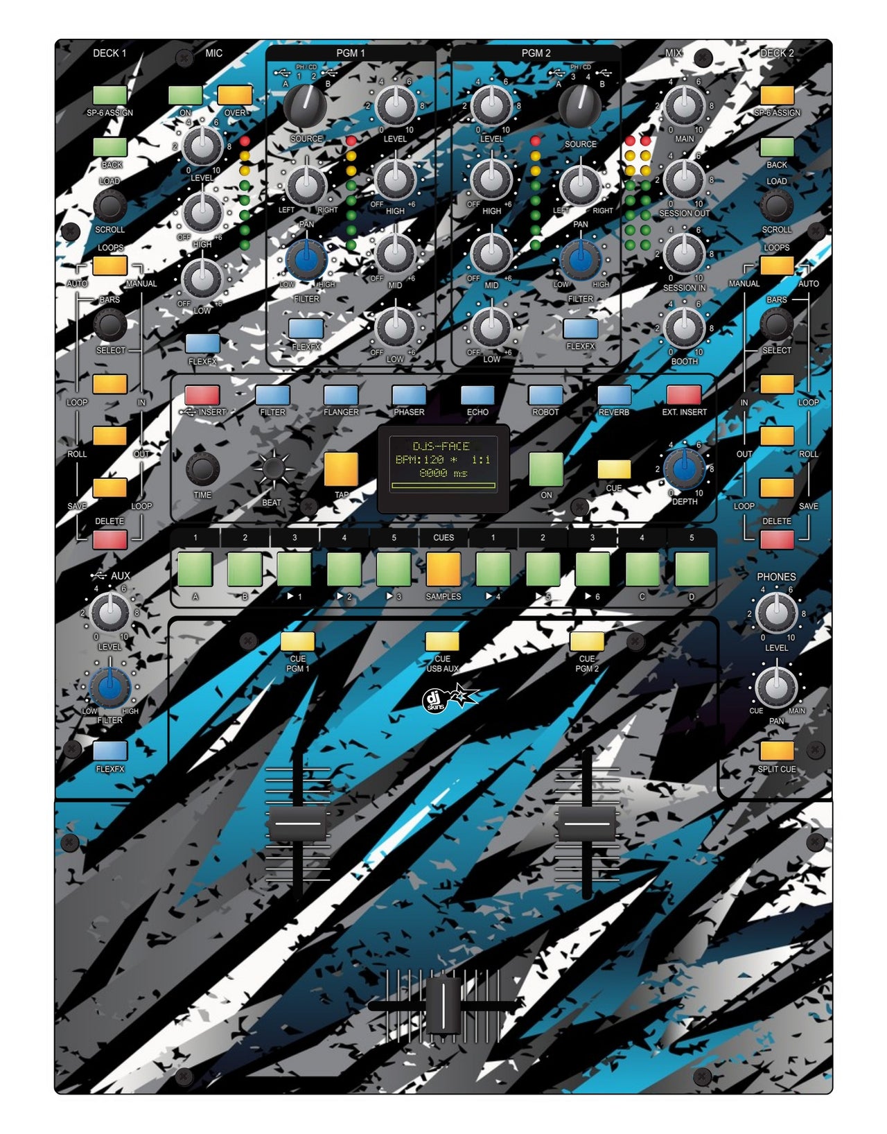 Rane 62 Skin Sparkasm Blue Light