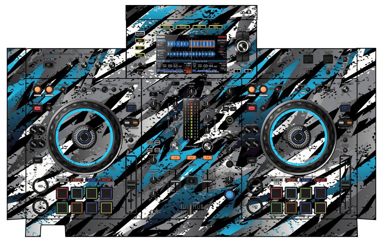 Pioneer DJ XDJ RX 2 Skin Sparkasm Blue Light