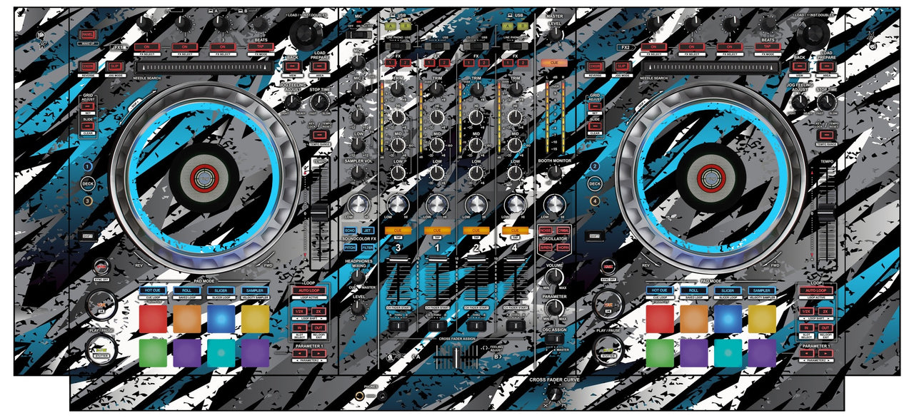 Pioneer DJ DDJ SZ Skin Sparkasm Blue Light
