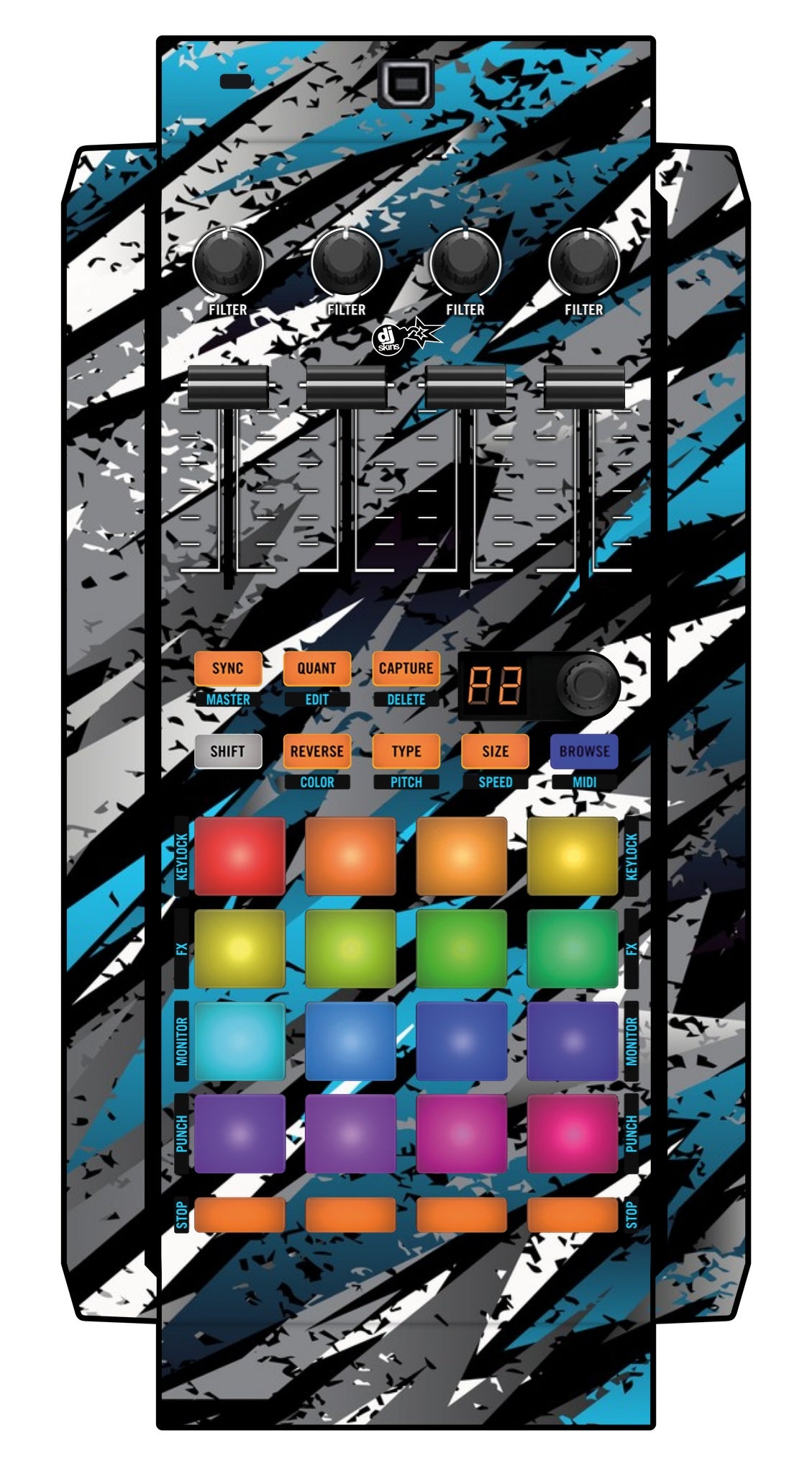 Native Instruments F1 Skin Sparkasm Blue Light