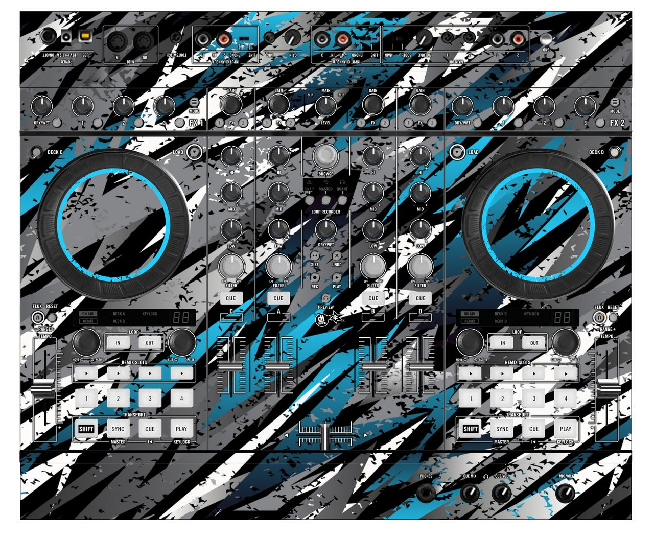 Native Instruments S4 MK2 Skin Sparkasm Blue Light