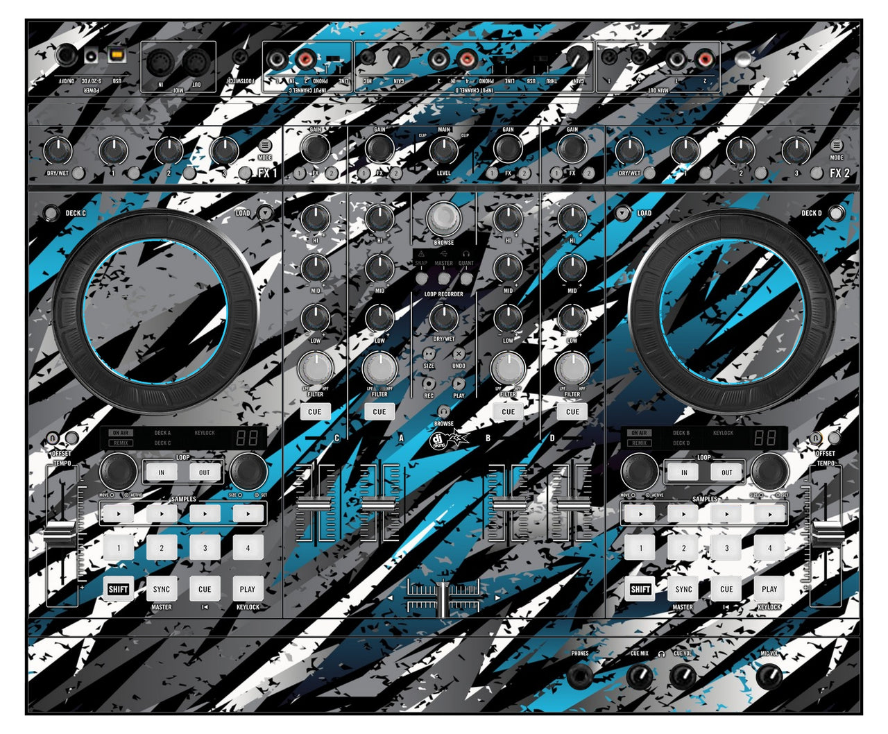 Native Instruments S4 MK1 Skin Sparkasm Blue Light
