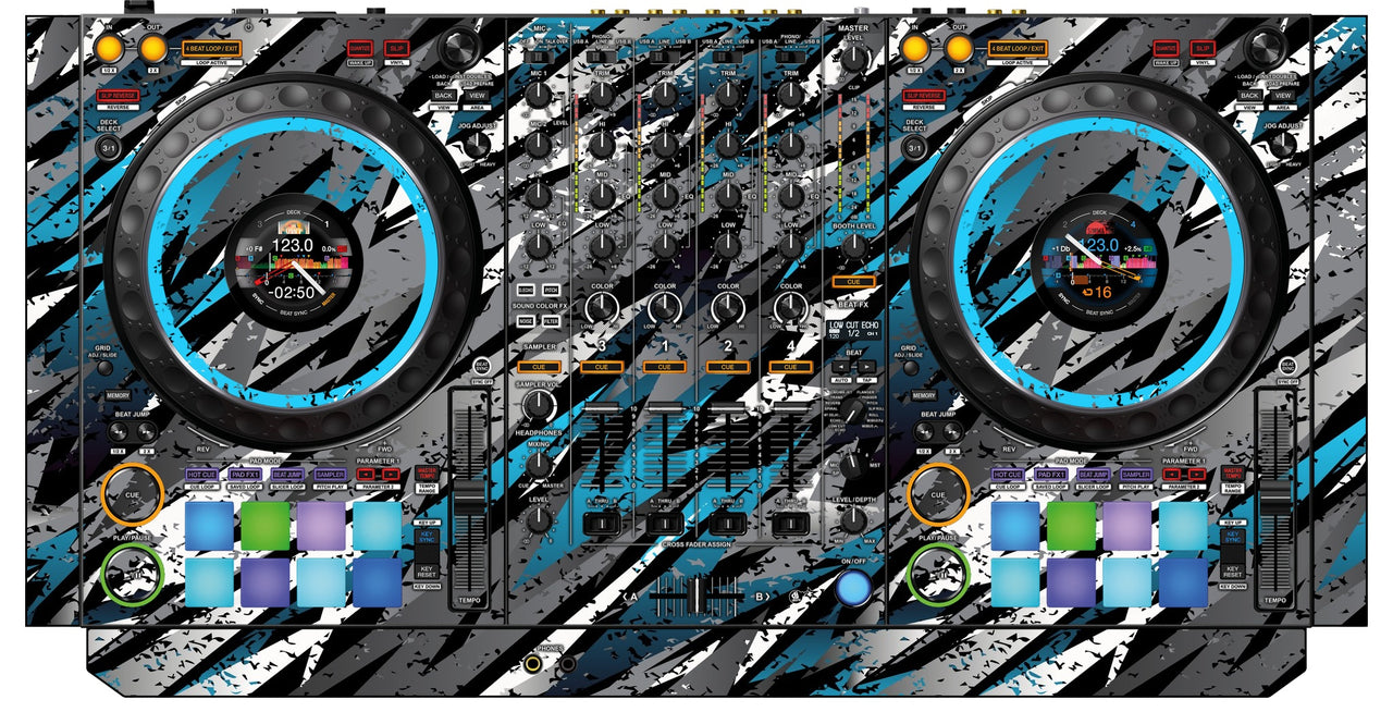 Pioneer DJ DDJ 1000 SRT Skin Sparkasm Blue Light