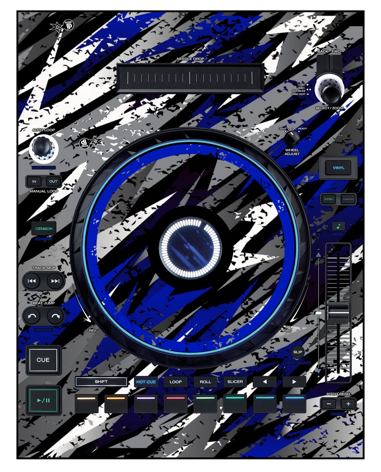 Denon DJ LC 6000 Skin Sparkasm Blue