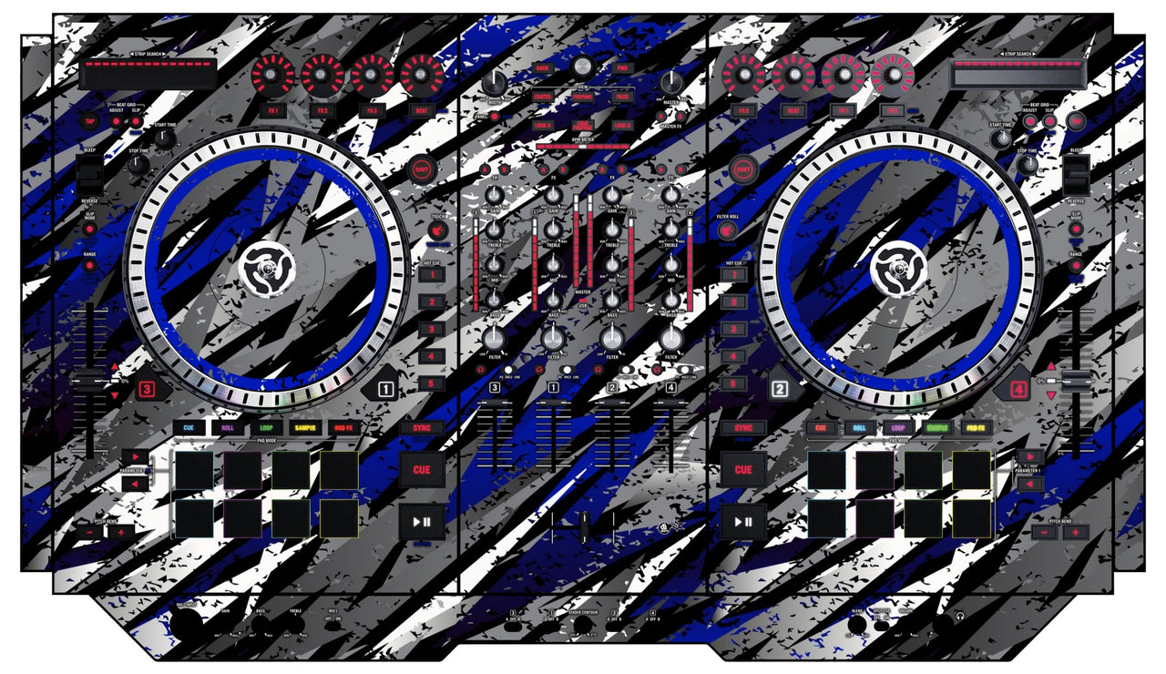 Numark NS 7 II Skin Sparkasm Blue