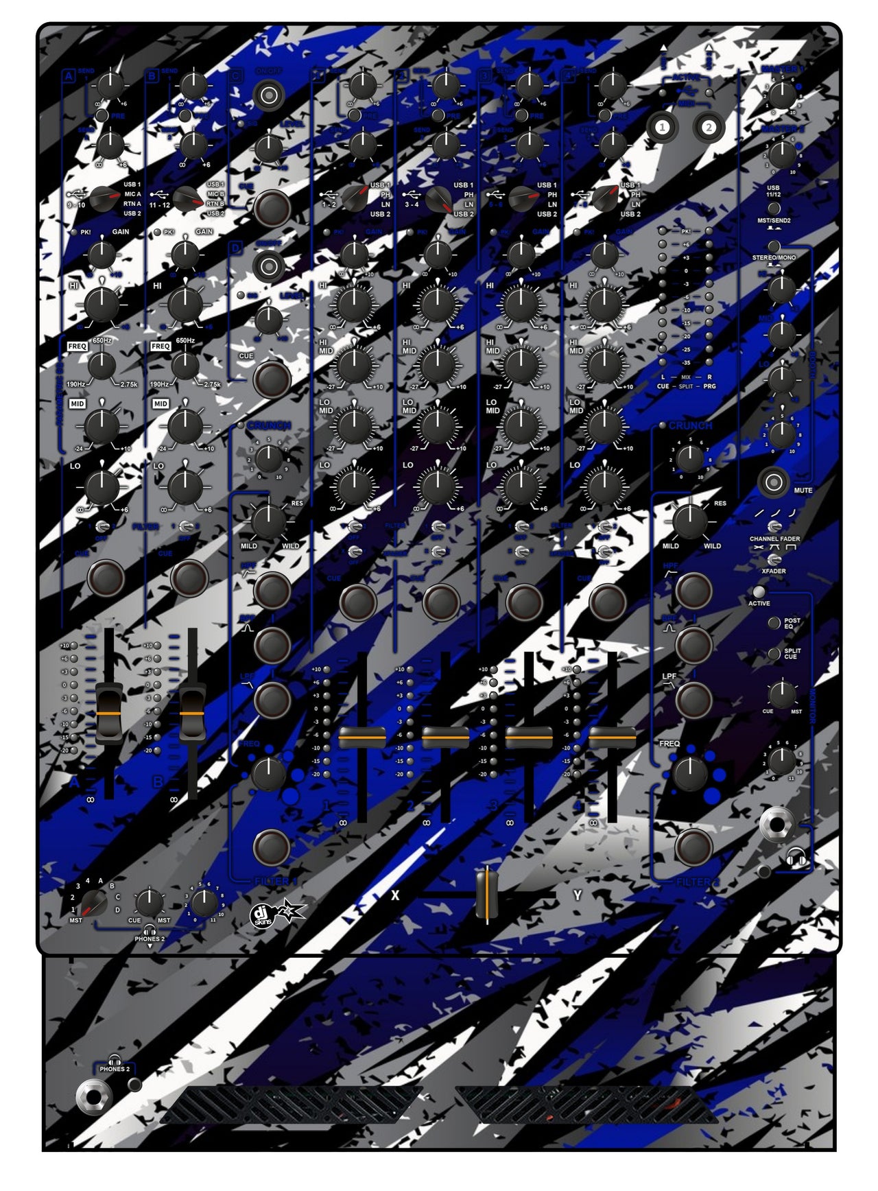 Allen and Heath XONE 96 Skin Sparkasm Blue