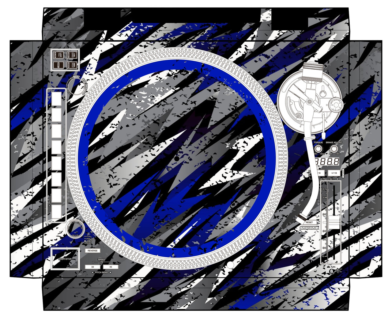 Reloop RP 8000 MK2 Skin Sparkasm Blue