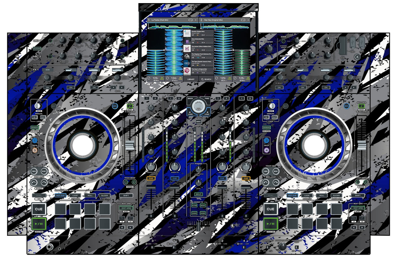 Denon DJ PRIME 4 Skin Sparkasm Blue