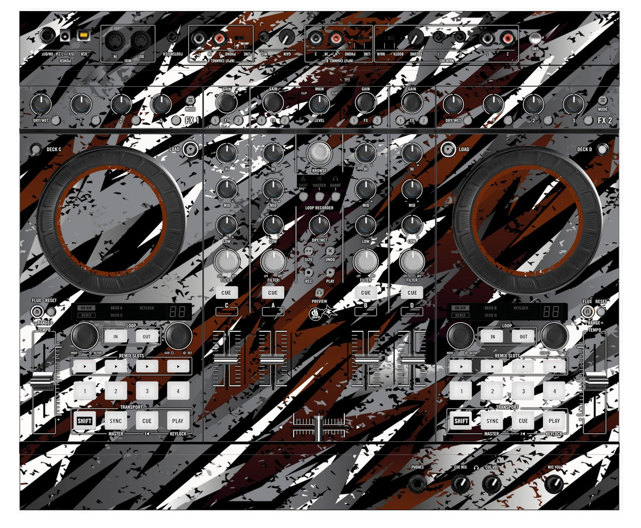 Native Instruments S4 MK2 Skin Sparkasm Brown