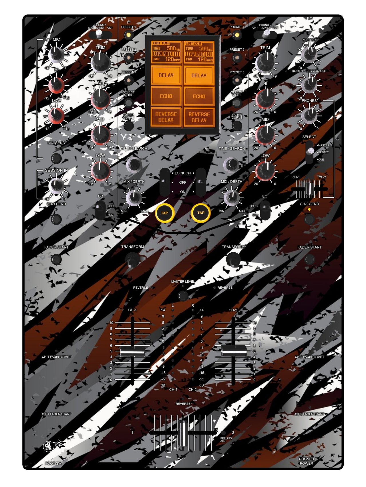 Pioneer DJ DJM 909 Skin Sparkasm Brown