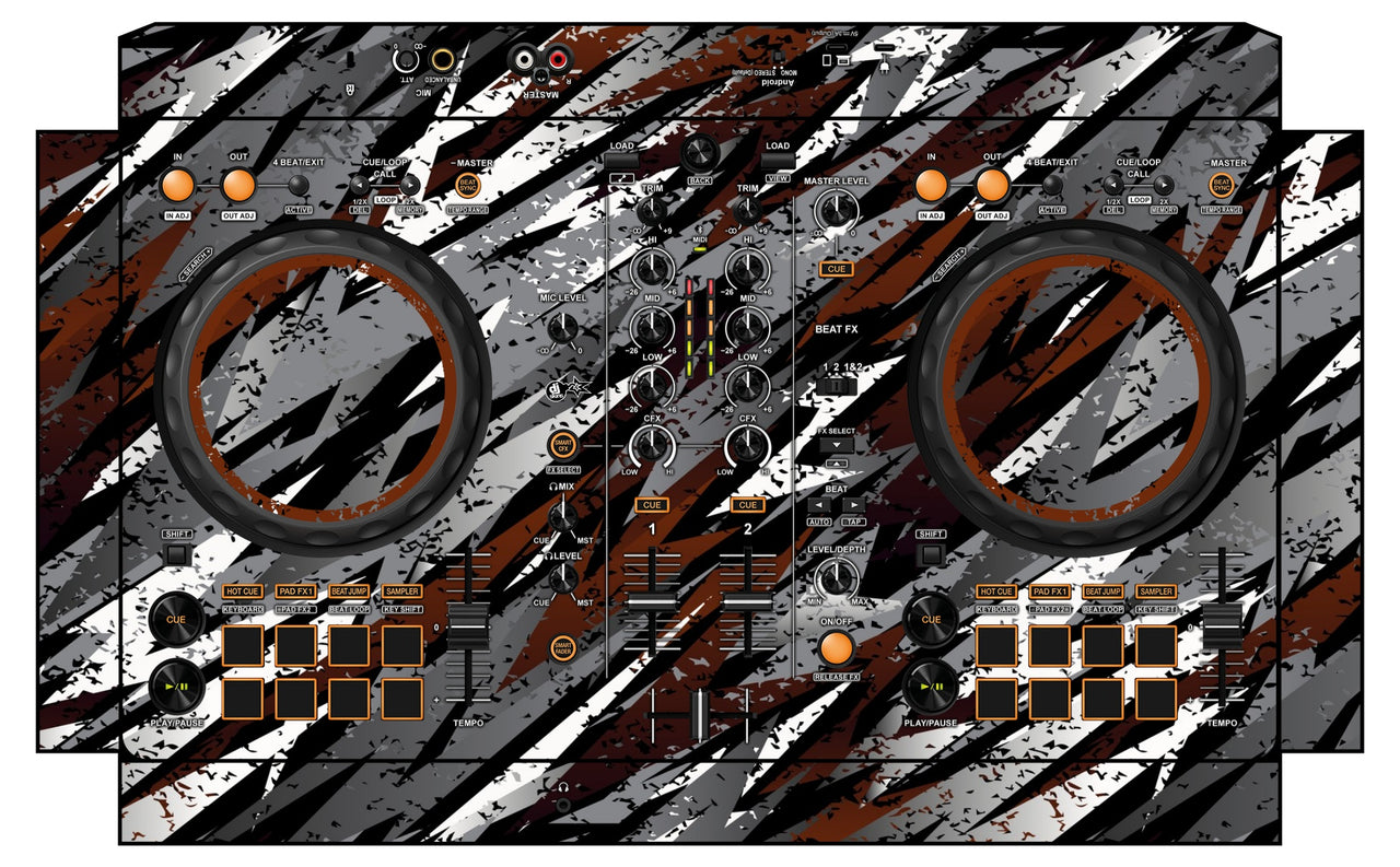 Pioneer DJ DDJ FLX 4 Skin Sparkasm Brown