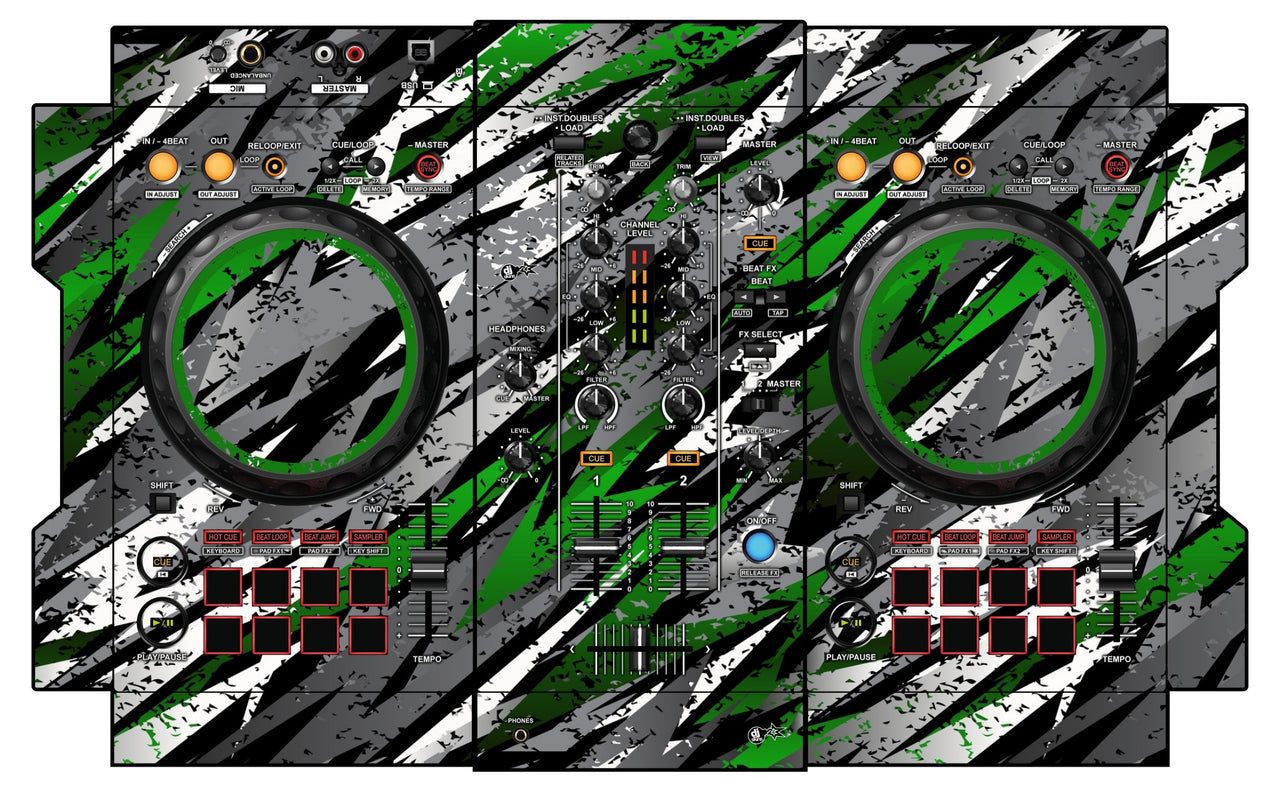 Pioneer DJ DDJ 400 Skin Sparkasm Green