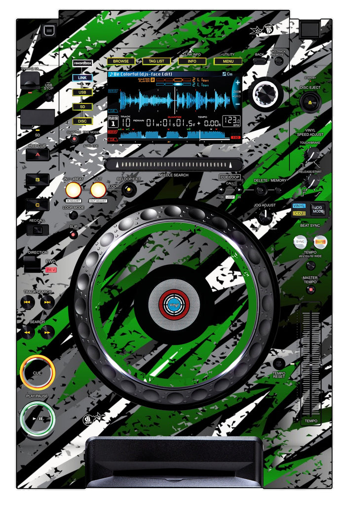 Pioneer DJ CDJ 2000 NEXUS Skin Sparkasm Green