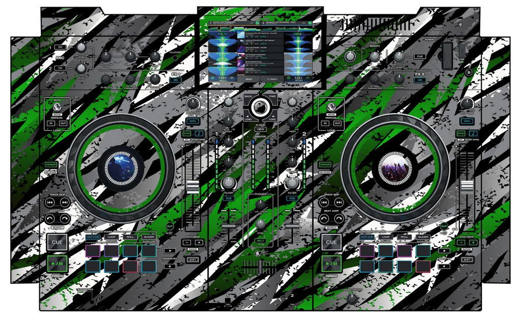 Denon DJ PRIME 2 Skin Sparkasm Green