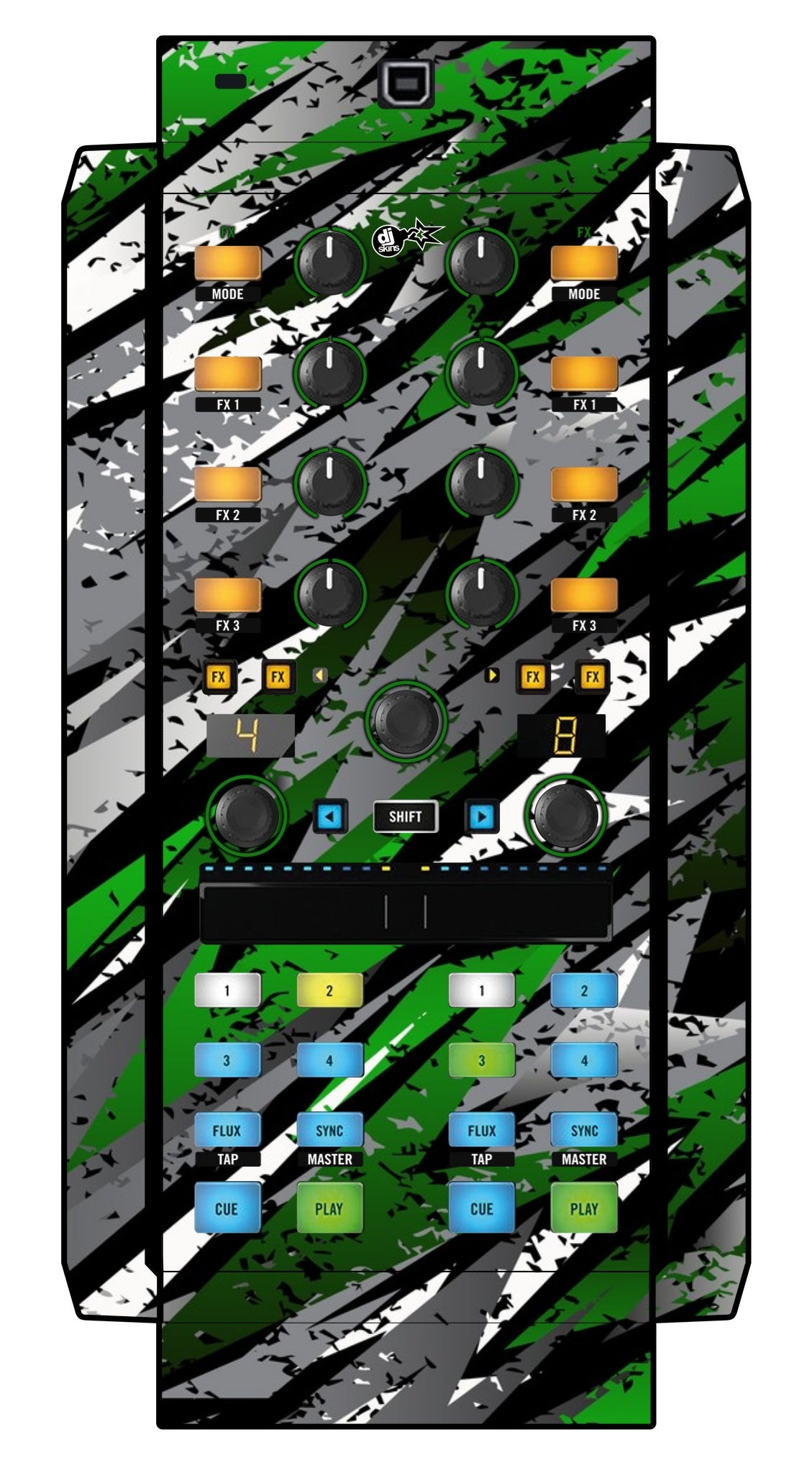 Native Instruments X1 MK2 Skin Sparkasm Green
