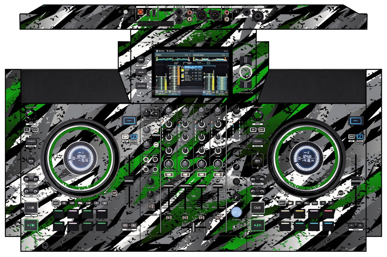Denon DJ SC Live 4 Skin Sparkasm Green