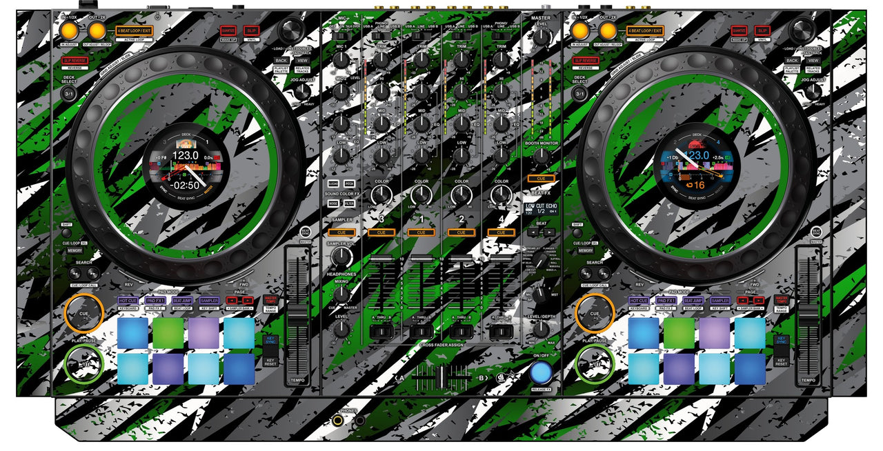 Pioneer DJ DDJ 1000 Skin Sparkasm Green