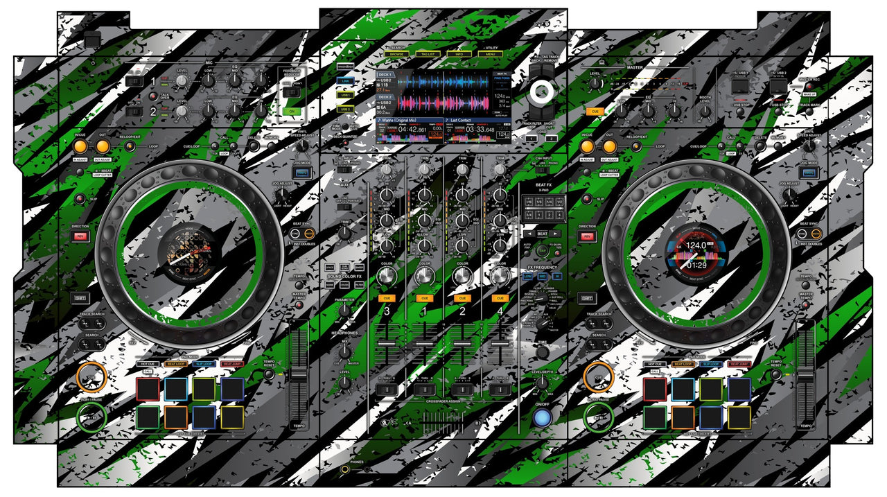 Pioneer DJ XDJ XZ Skin Sparkasm Green