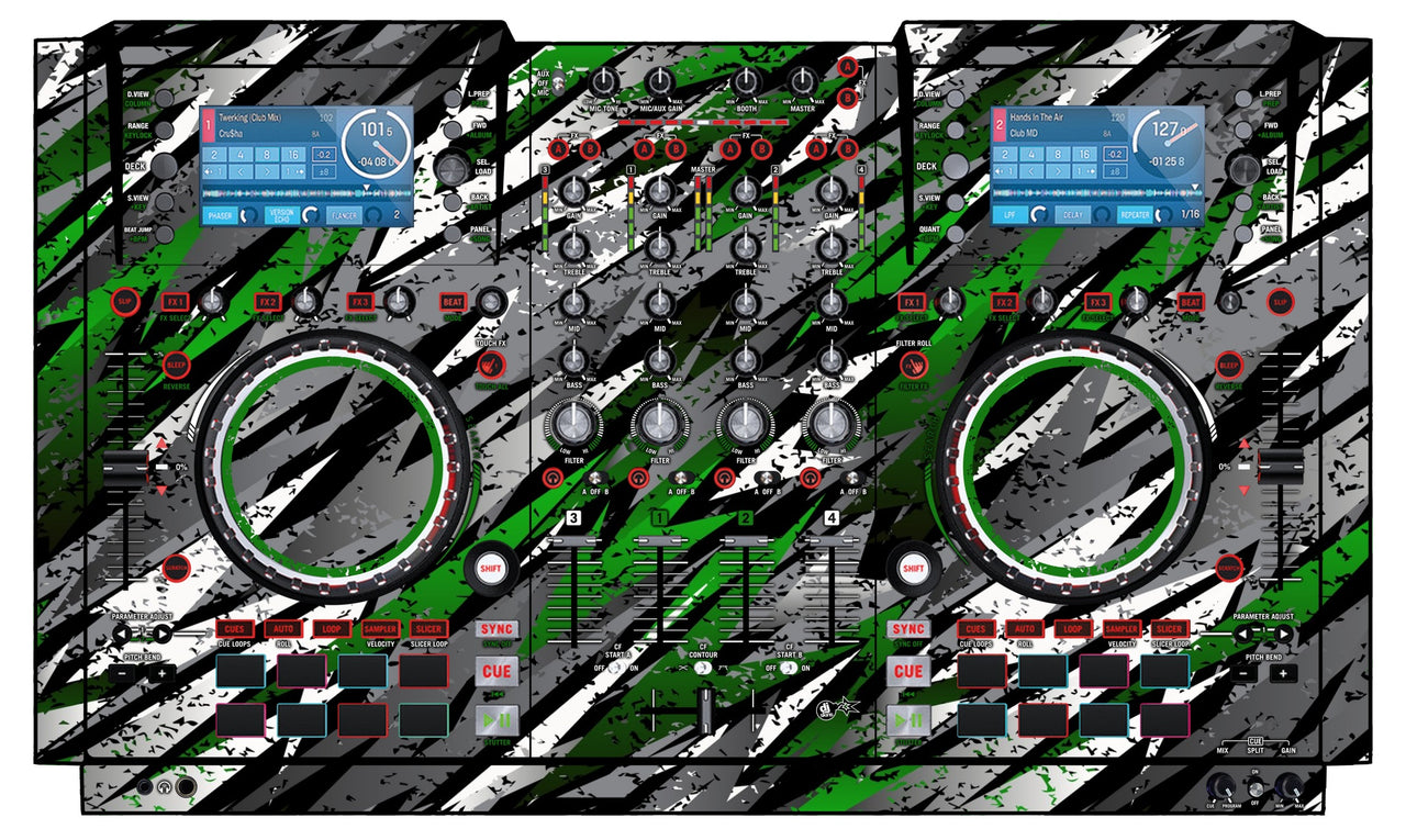 Numark NV 2 Skin Sparkasm Green