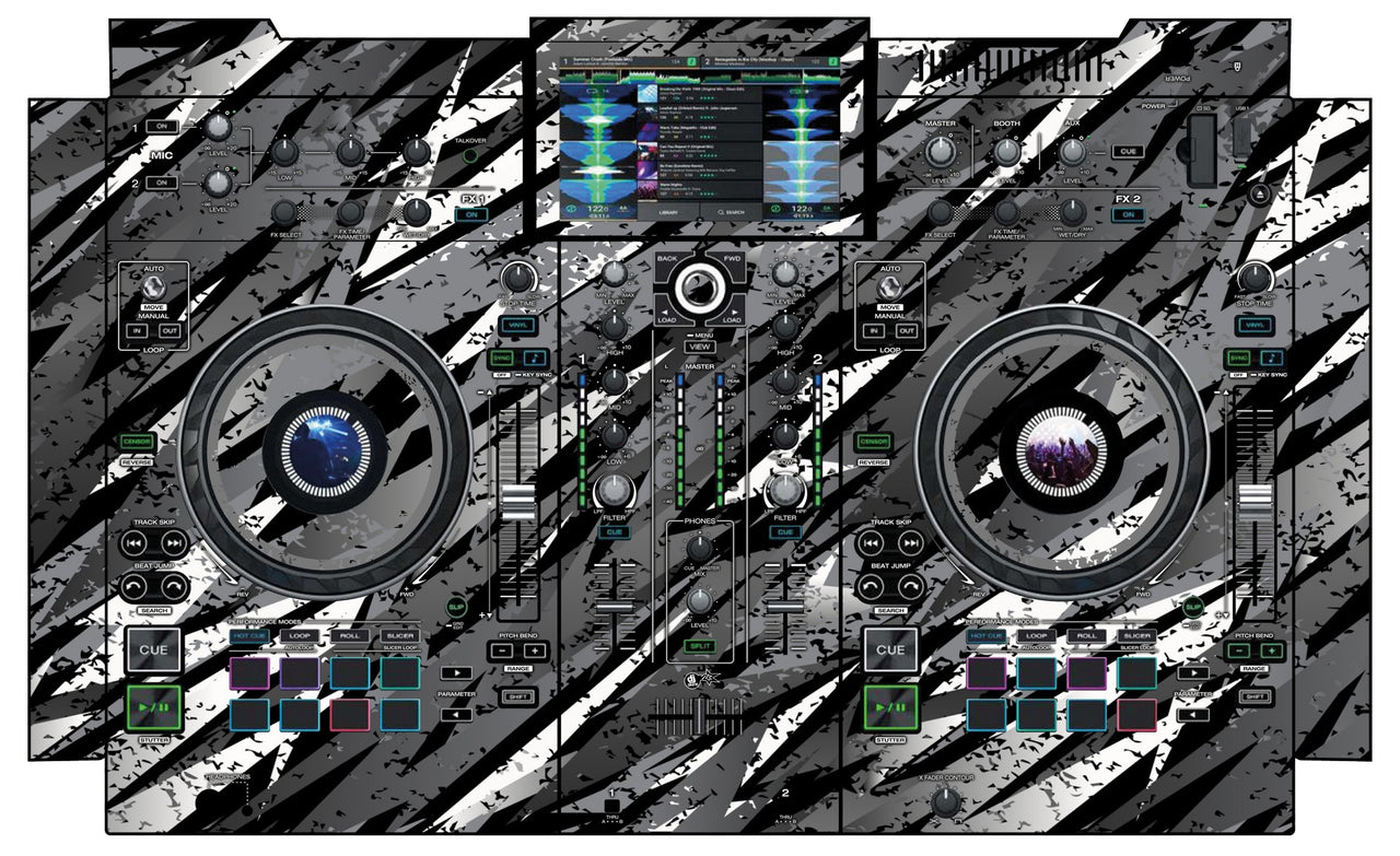 Denon DJ PRIME 2 Skin Sparkasm Grey