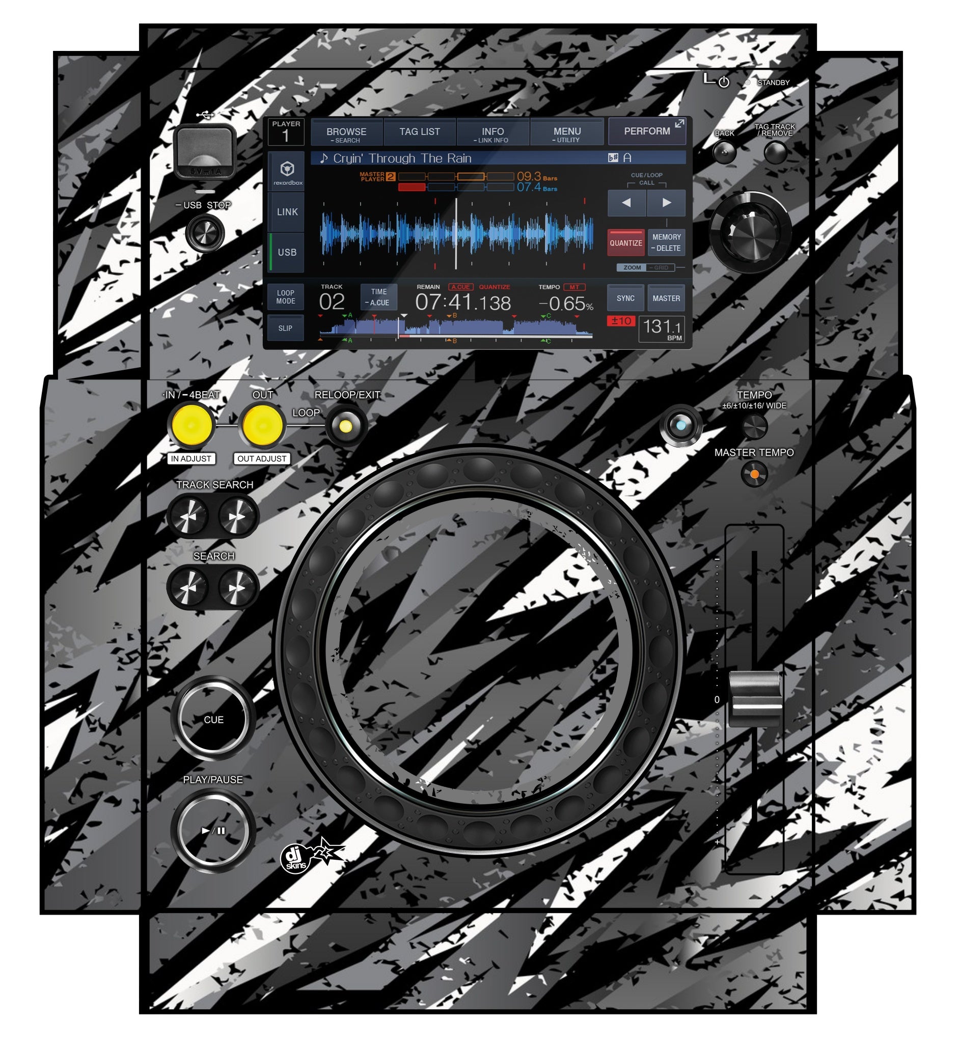 Pioneer DJ XDJ 700 Skin Sparkasm Grey