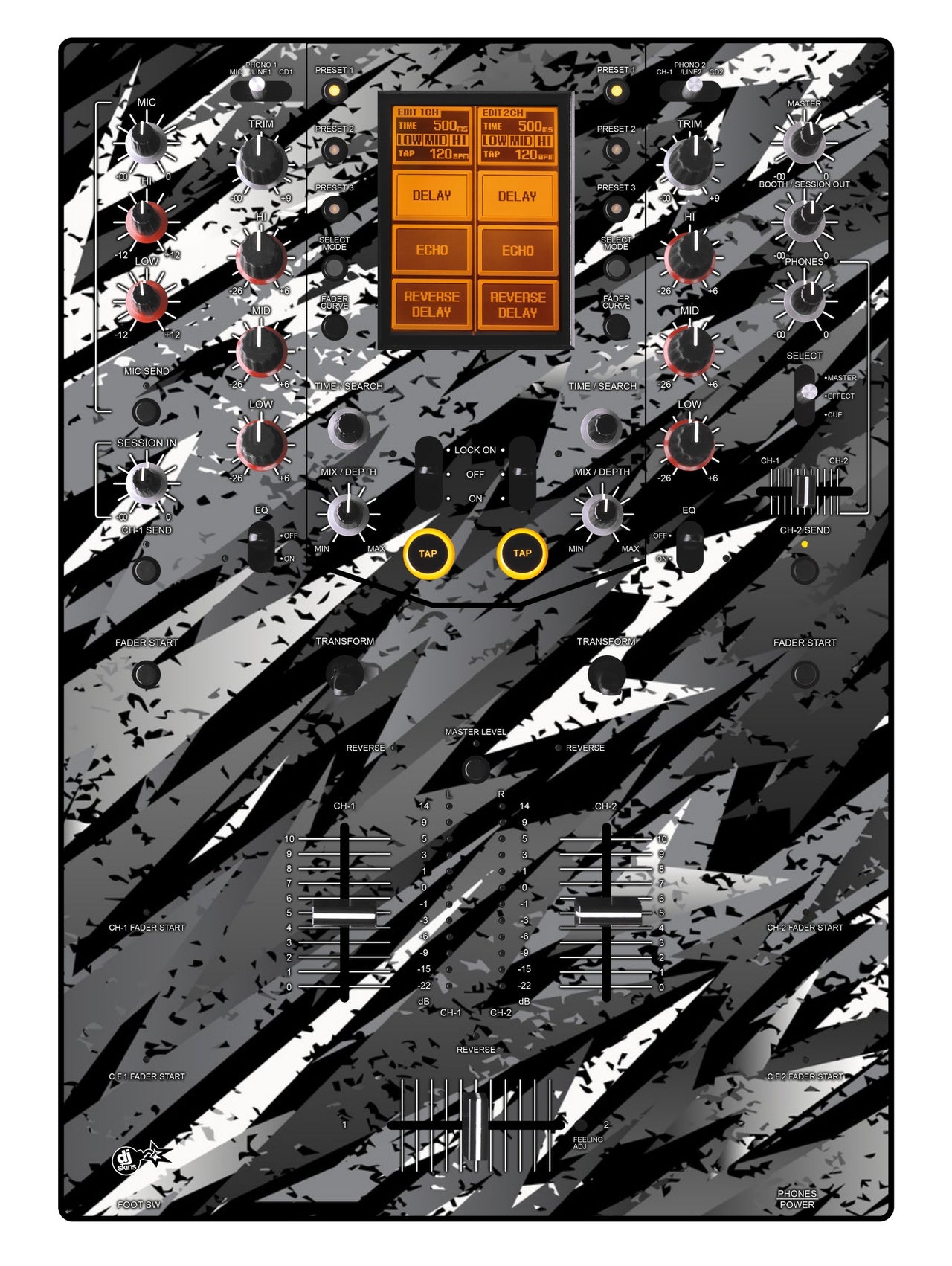 Pioneer DJ DJM 909 Skin Sparkasm Grey